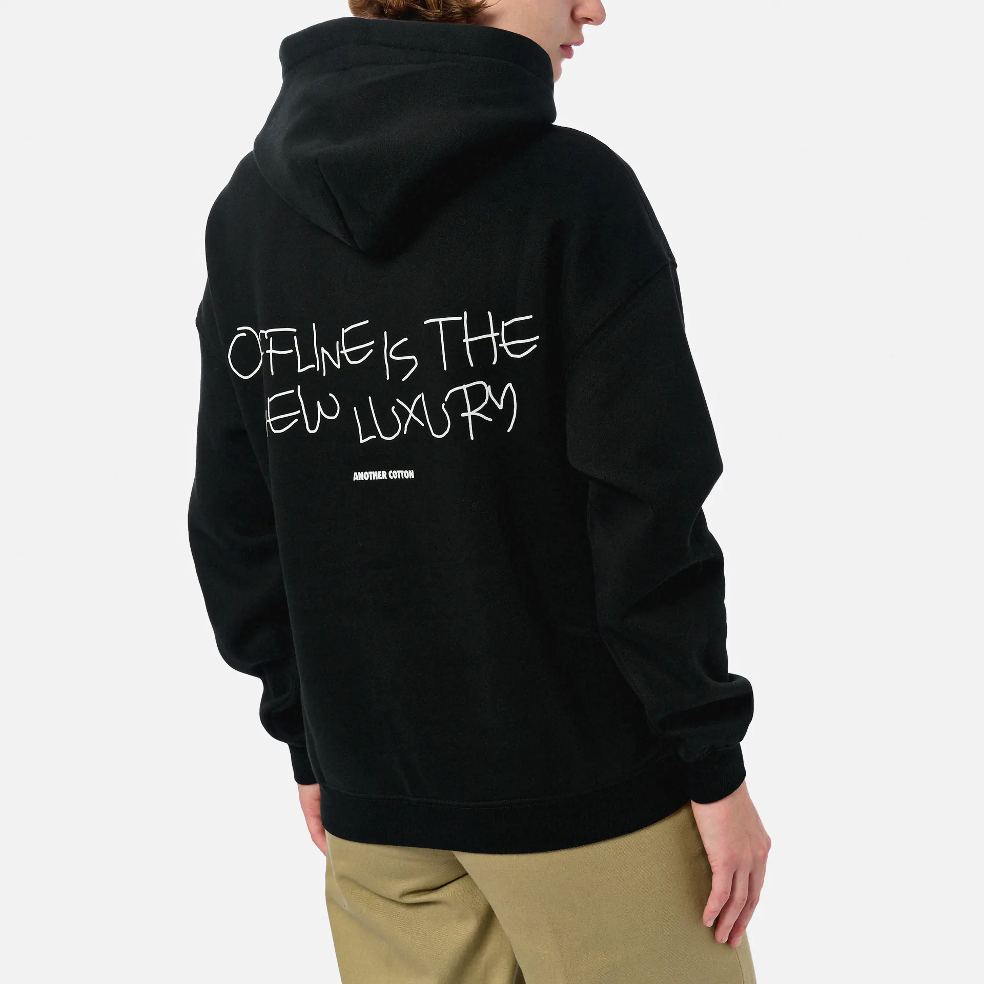 Another Cotton Offline Scribble Oversized Hoodie Black