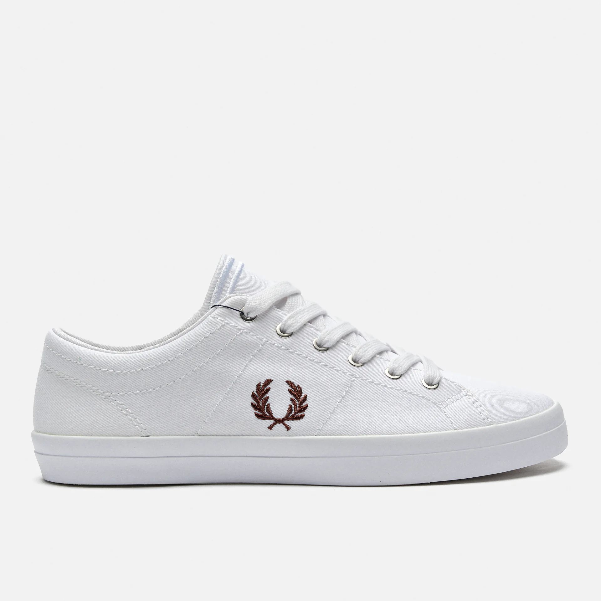 Fred Perry Baseline Twill Sneakers White/Carrington Brick