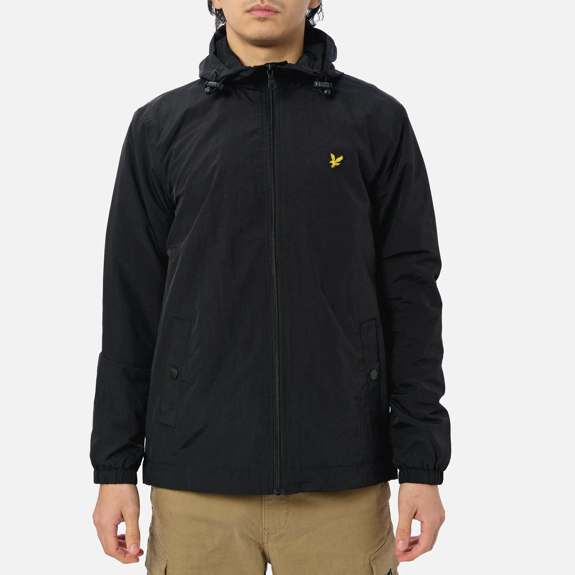 Lyle & Scott Zip Through Hooded Jacket Jet Black