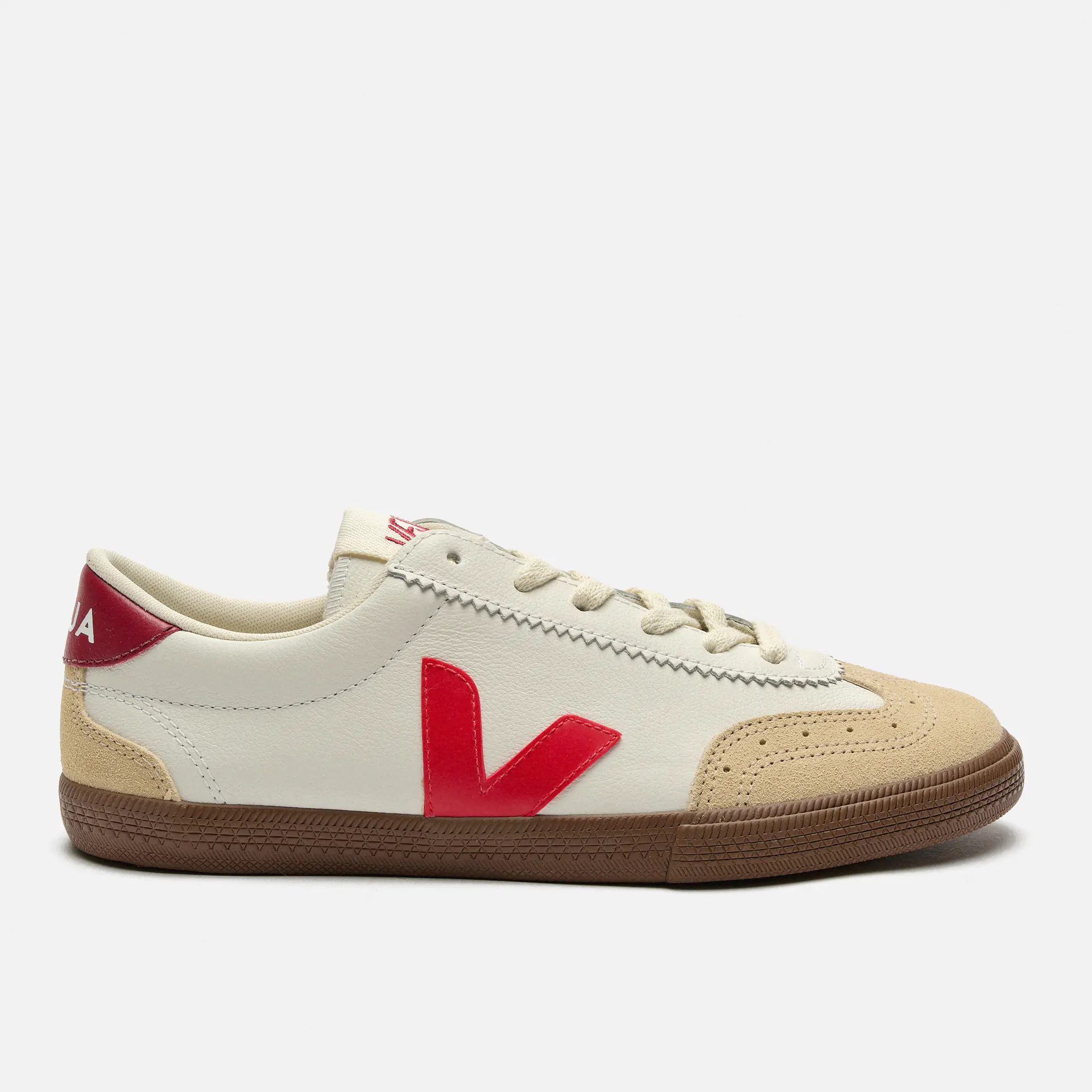 Veja Volley Leather Sneaker White/Peking Bark