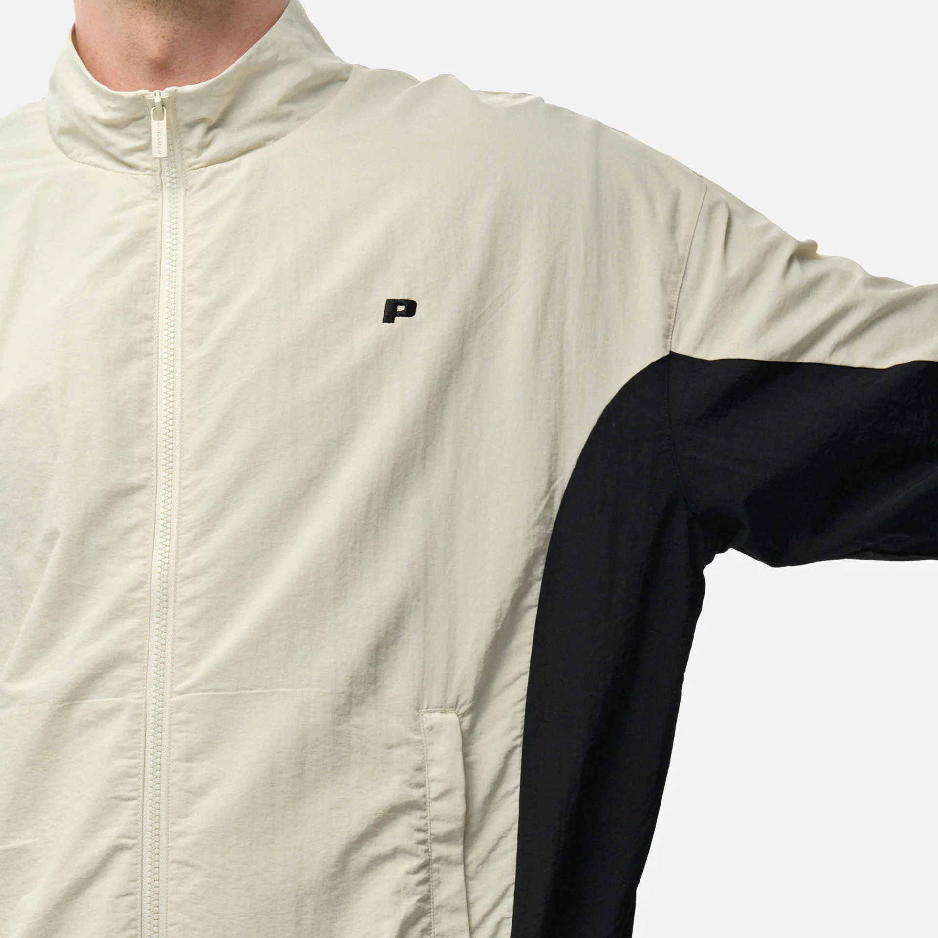 PEGADOR Wolsey Track Jacket Salty Cream Black