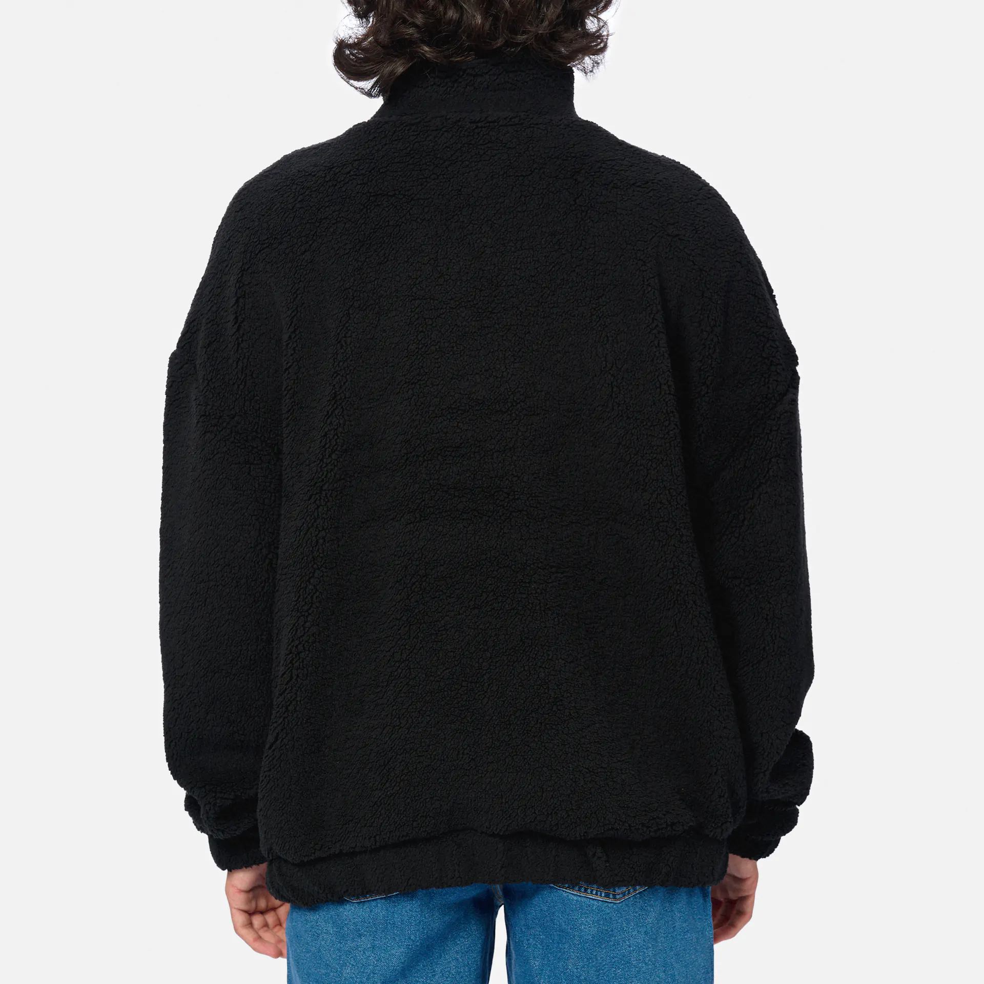 PEGADOR Puka Teddy Half Zip Sweater Black