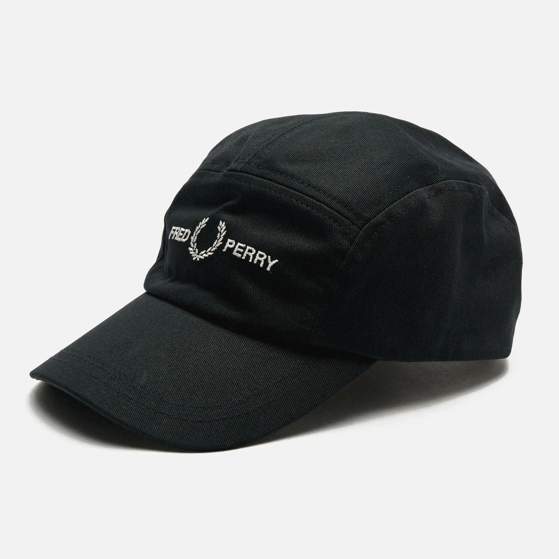 Fred Perry 5 Panel FLP Twill Cap Black