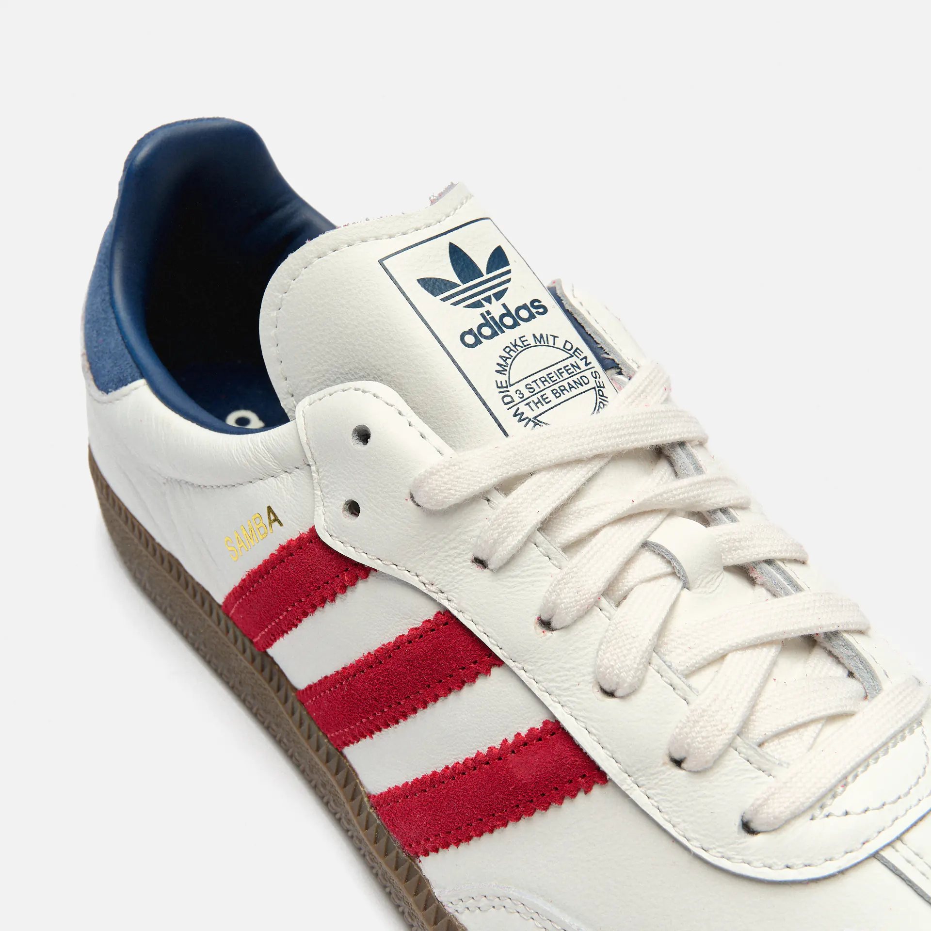 adidas Originals Samba Sneaker OG Core White Team Victory Red Night Indigo