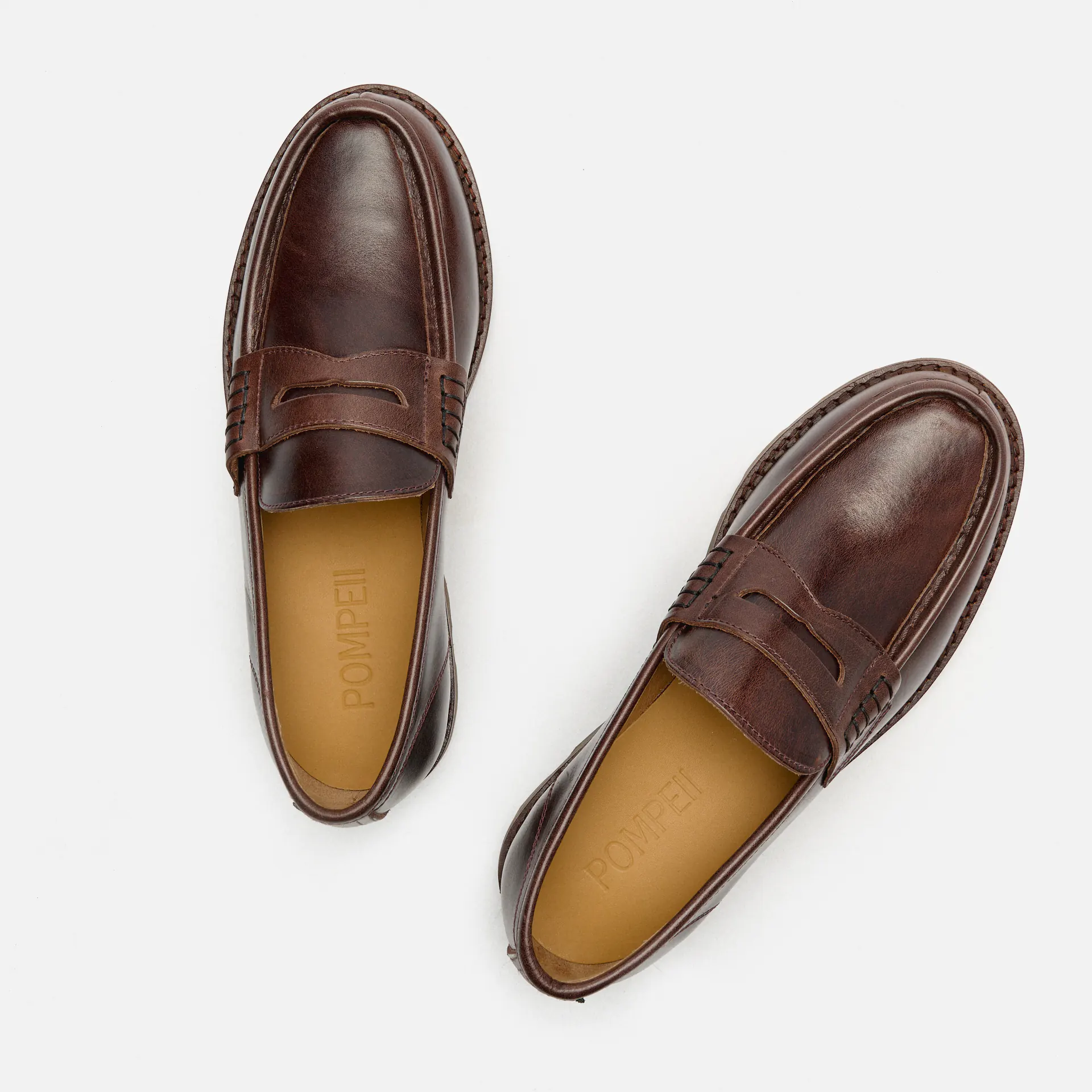 POMPEII Modena Leather Loafer Roast