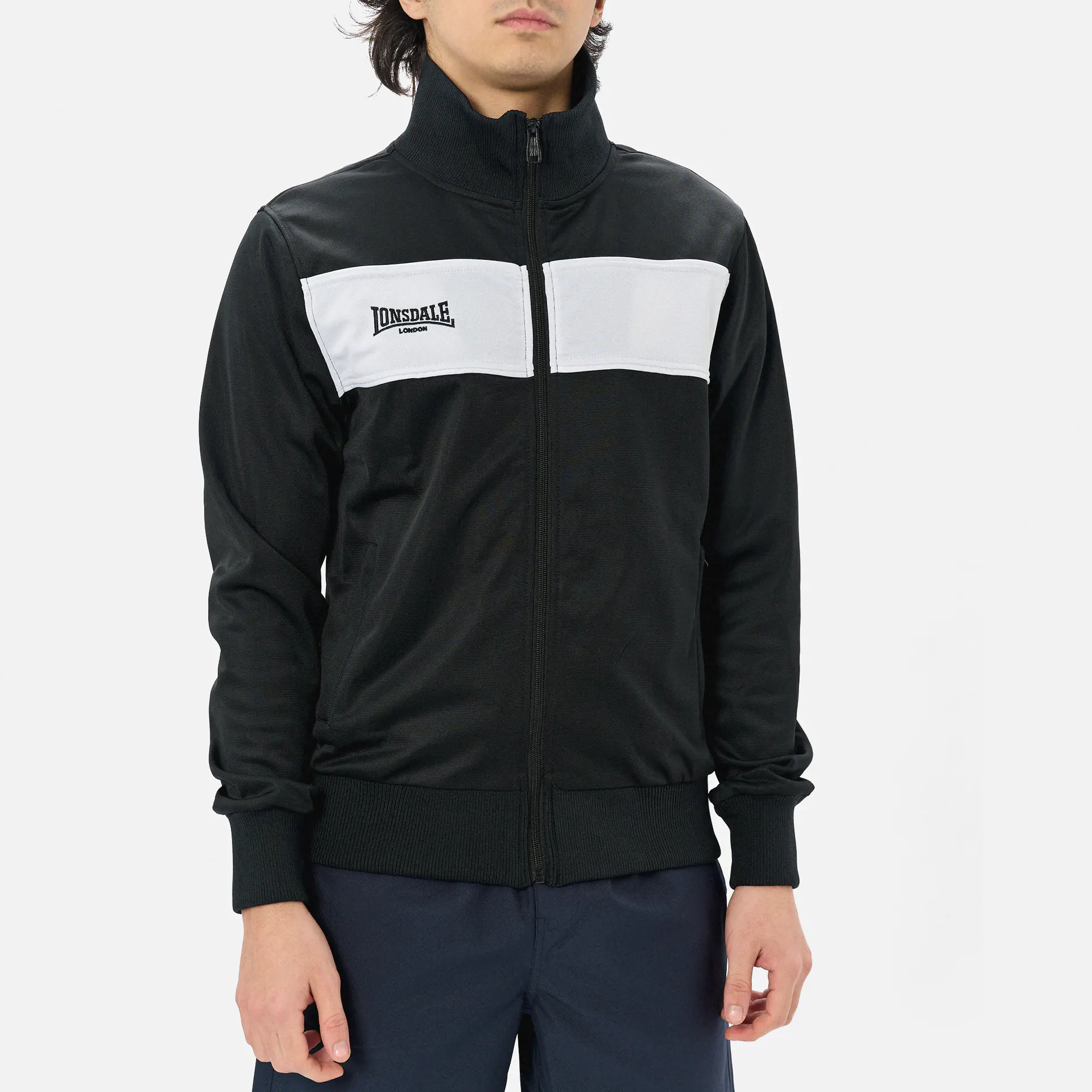 Lonsdale ALNWICK Track Jacket Black/White