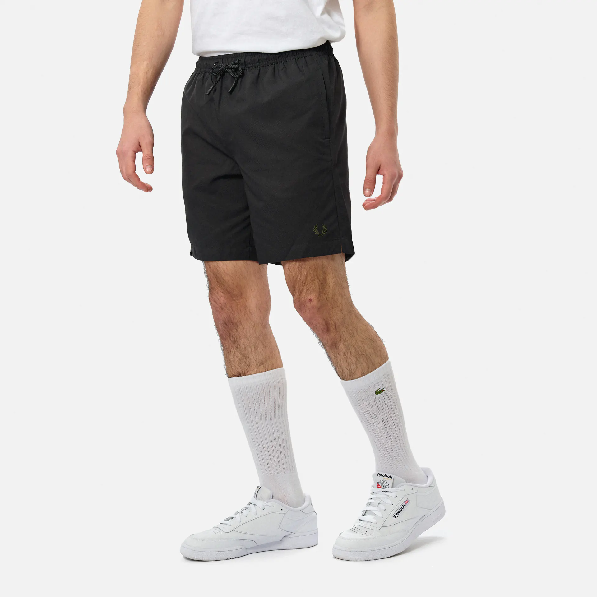 Fred Perry Classic Swimshort Black/Court Green