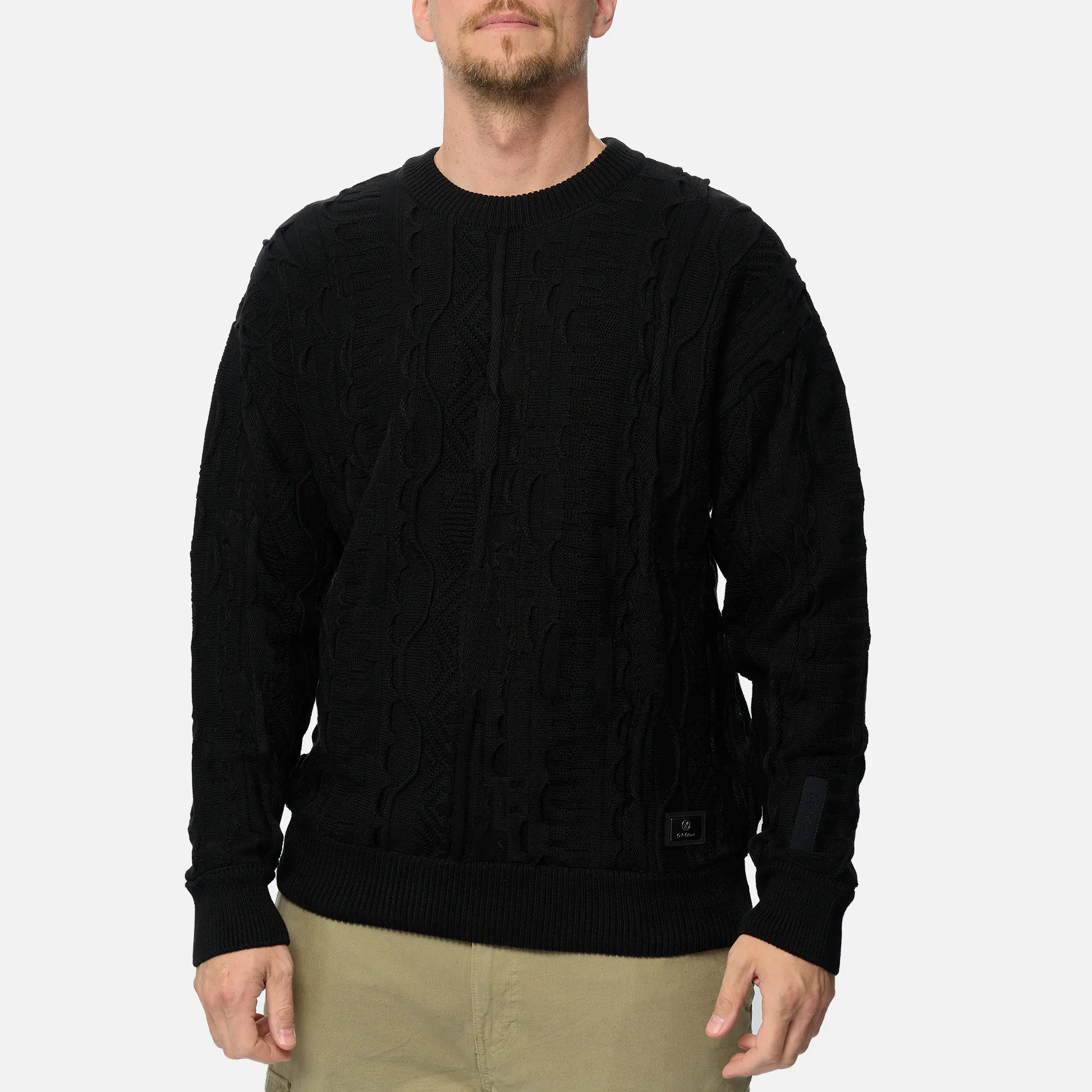 Carlo Colucci Knit Pullover Black