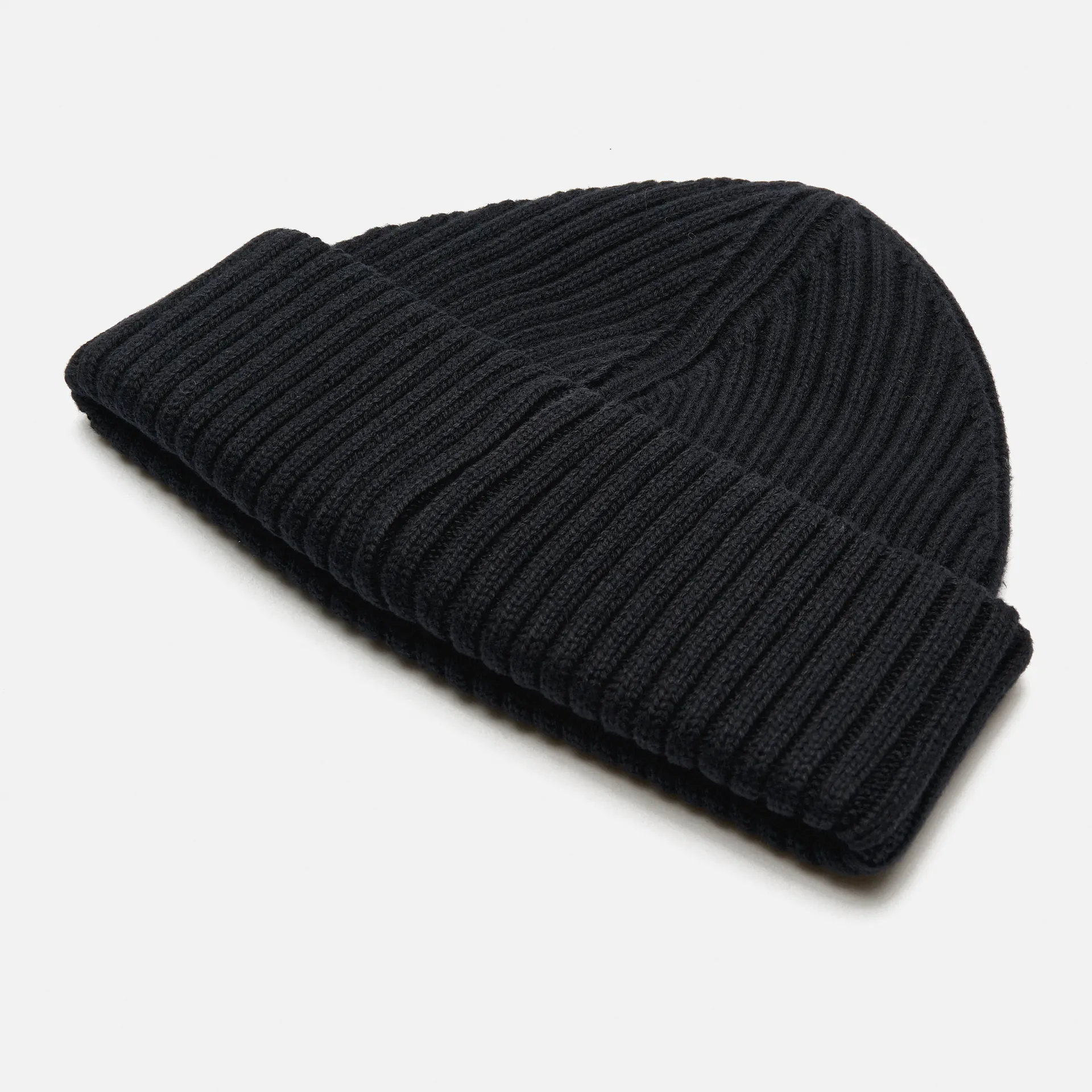 Fred Perry Cotton Rib Beanie Black