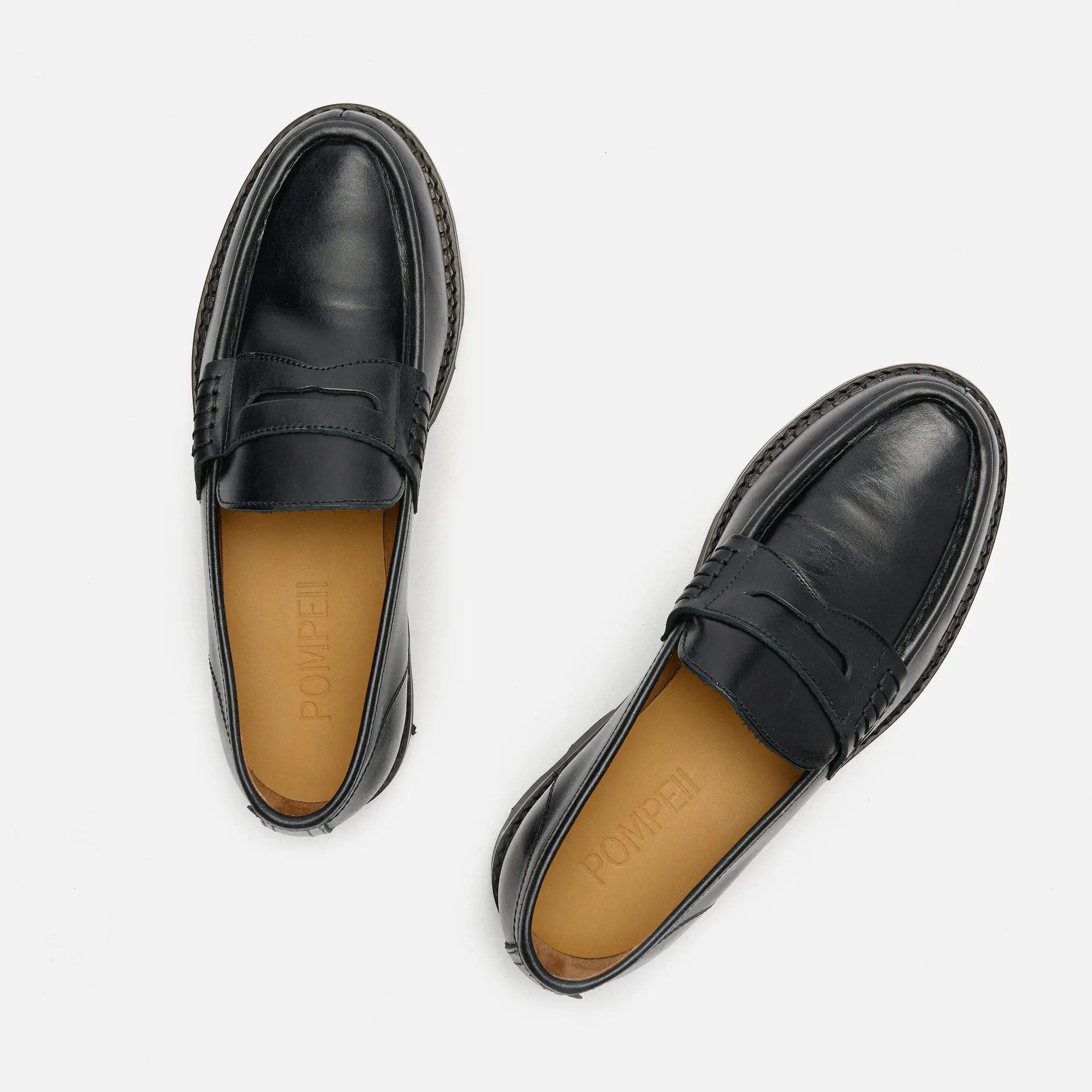 POMPEII Modena Leather Loafer Black