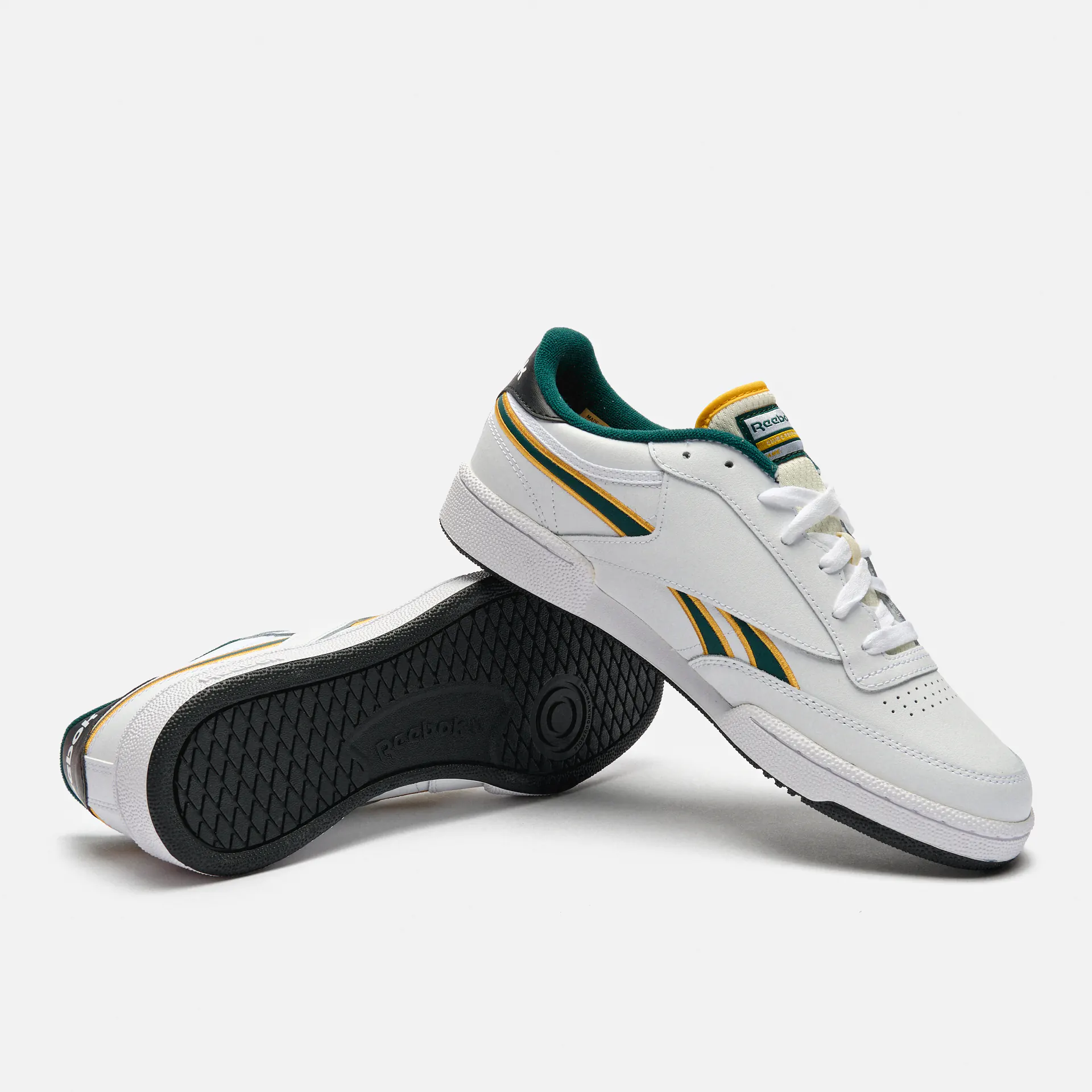 Reebok Club C Revenge Sneaker White/Fierce Gold/Collegiate Green