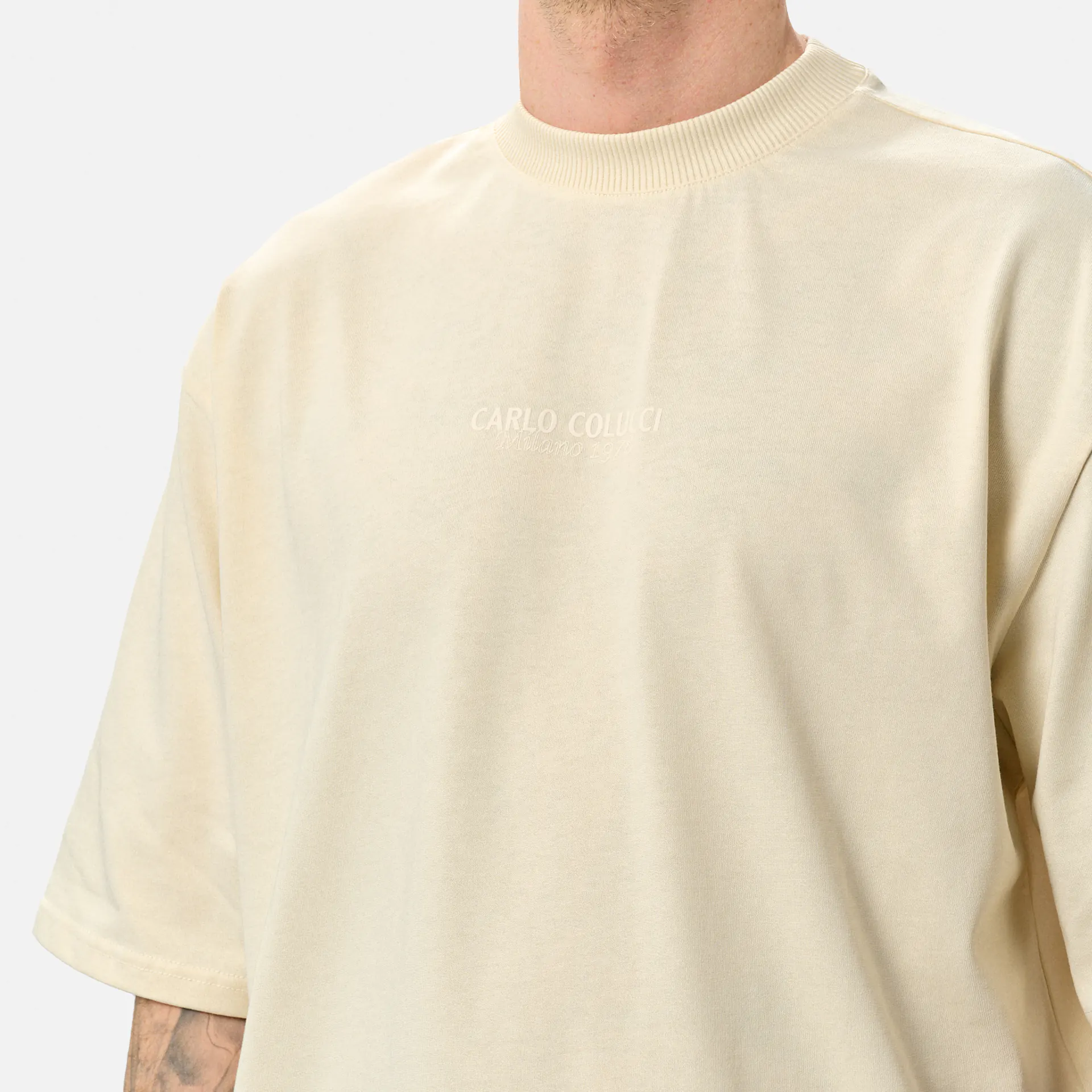 Carlo Colucci La Famiglia Oversize T-Shirt Beige