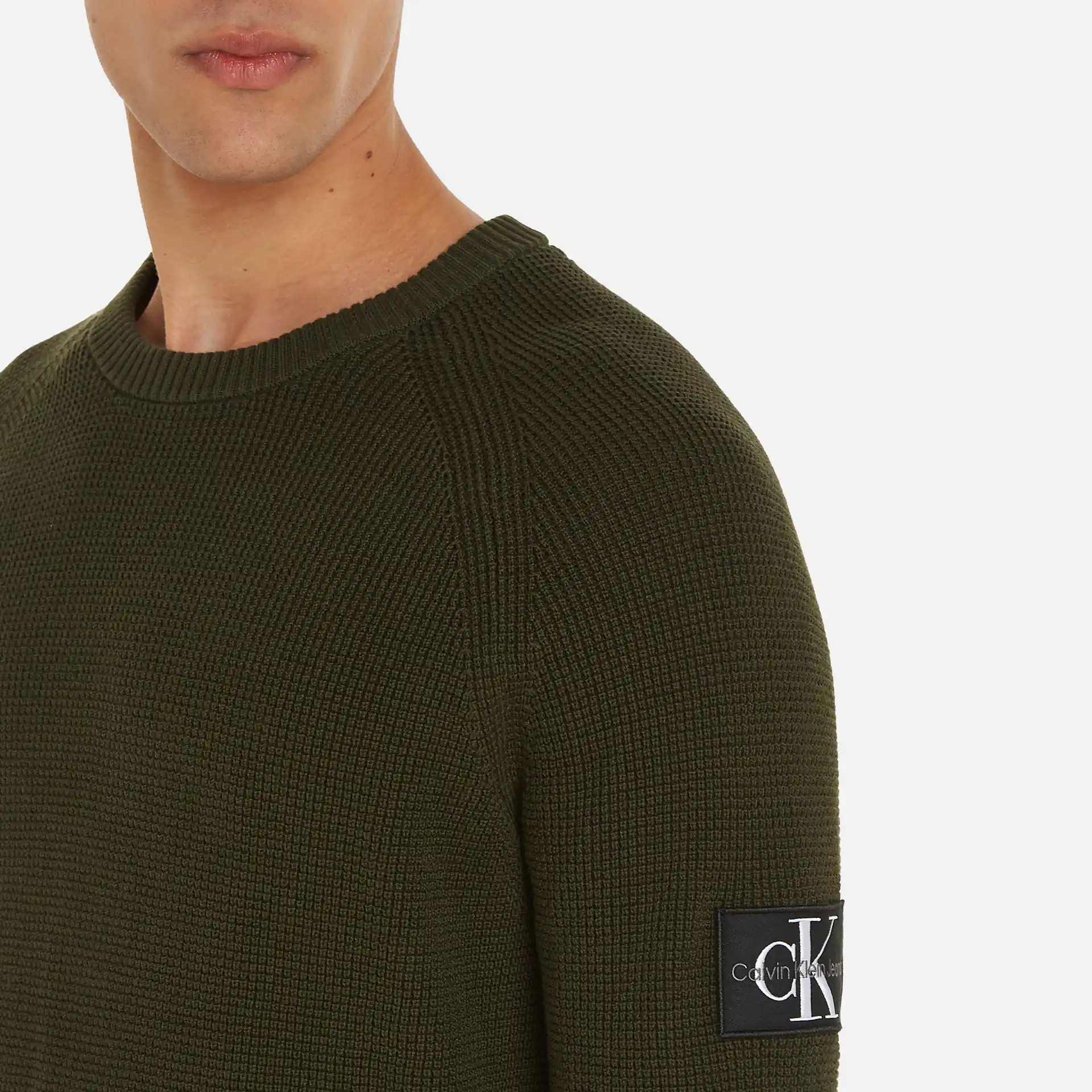 Calvin Klein Badge Easy Sweater Thyme