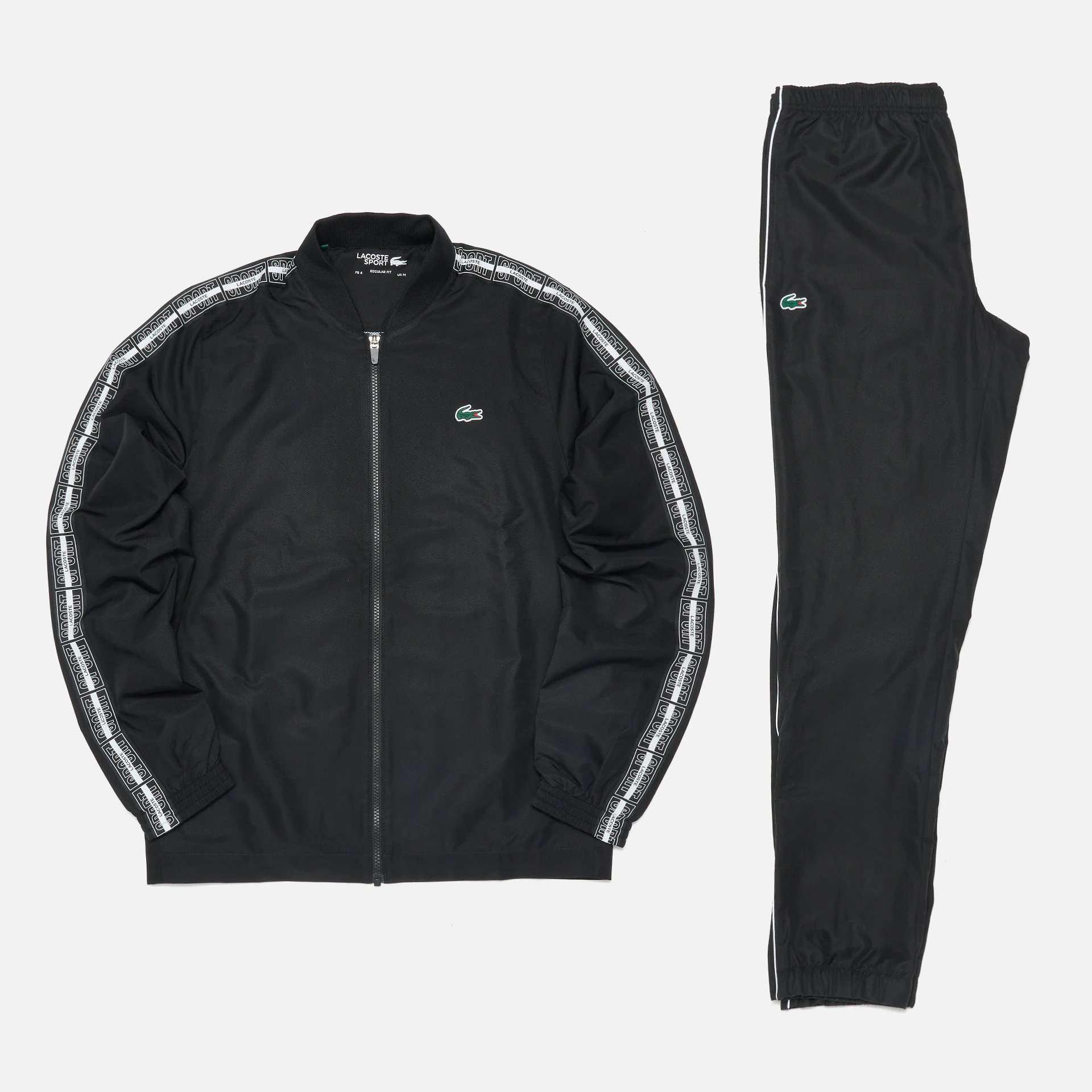 Lacoste Recycled Fabric Tennis Tracksuit Black