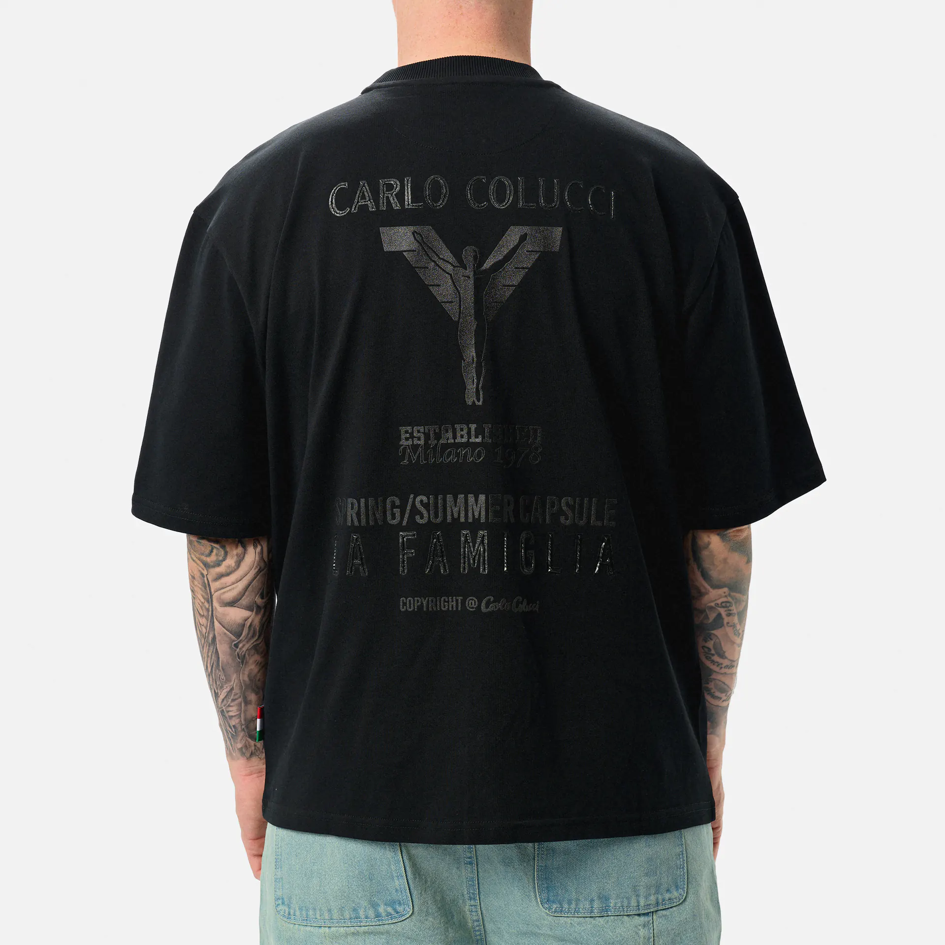 Carlo Colucci La Famiglia Oversize T-Shirt Black