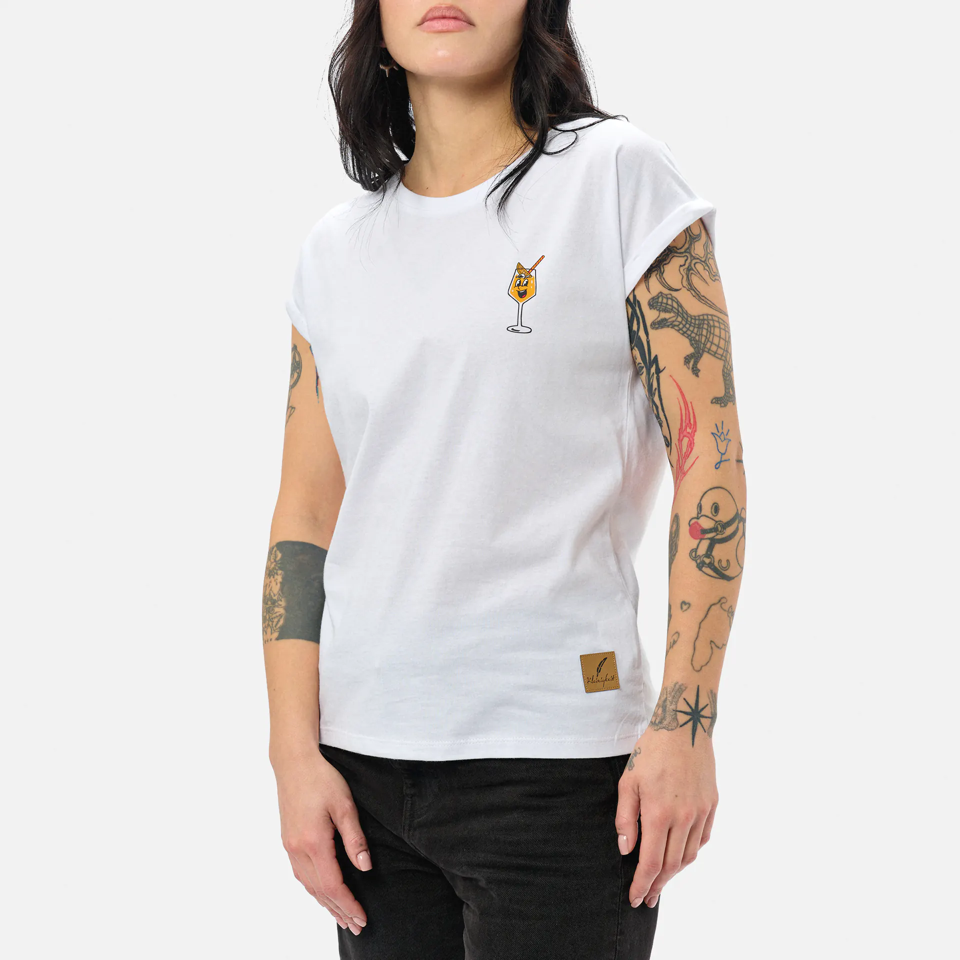 Kleinigkeit Görls Normalfit T-Shirt Happy Spritz White