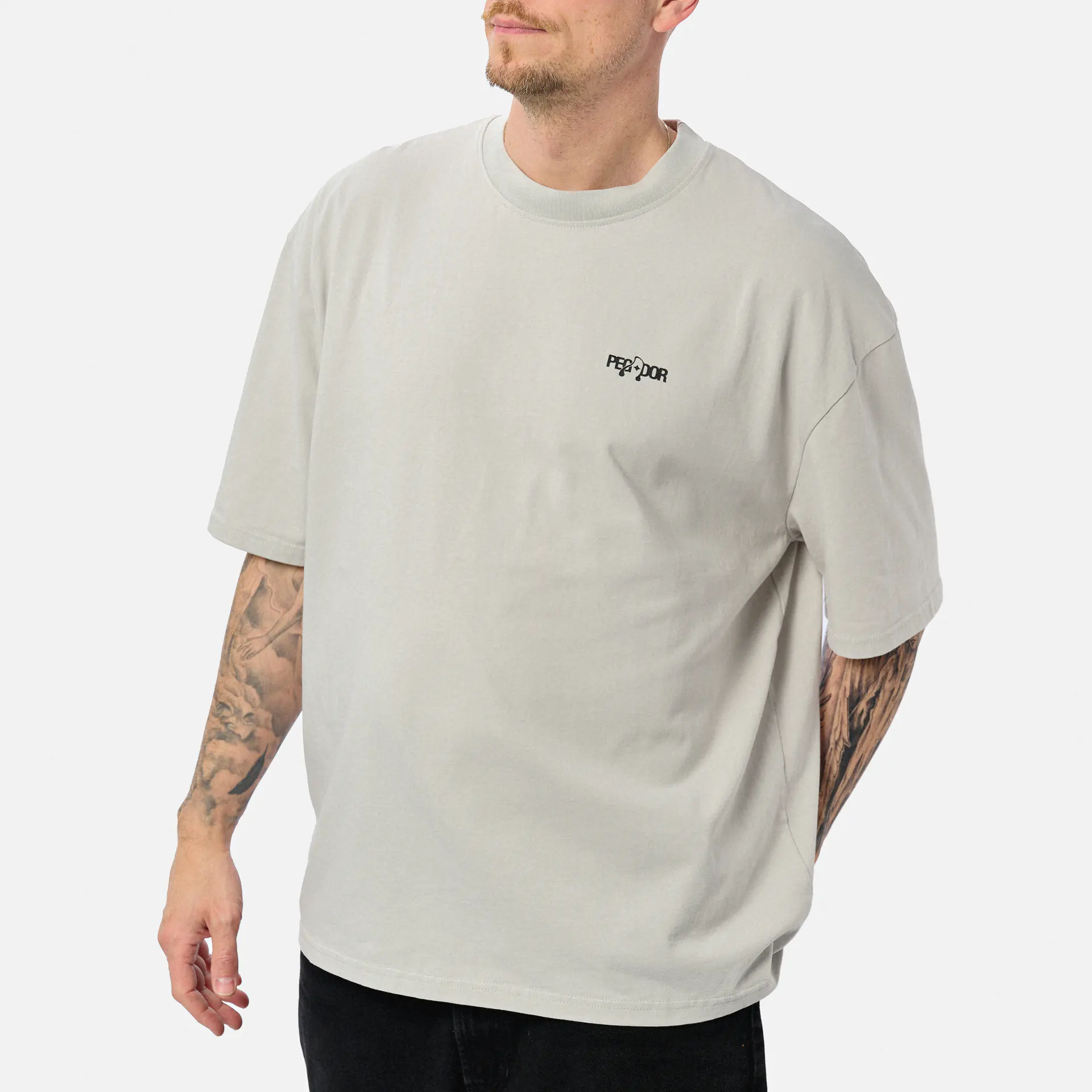 PEGADOR Hyde Oversized T-Shirt Washed Clear Grey