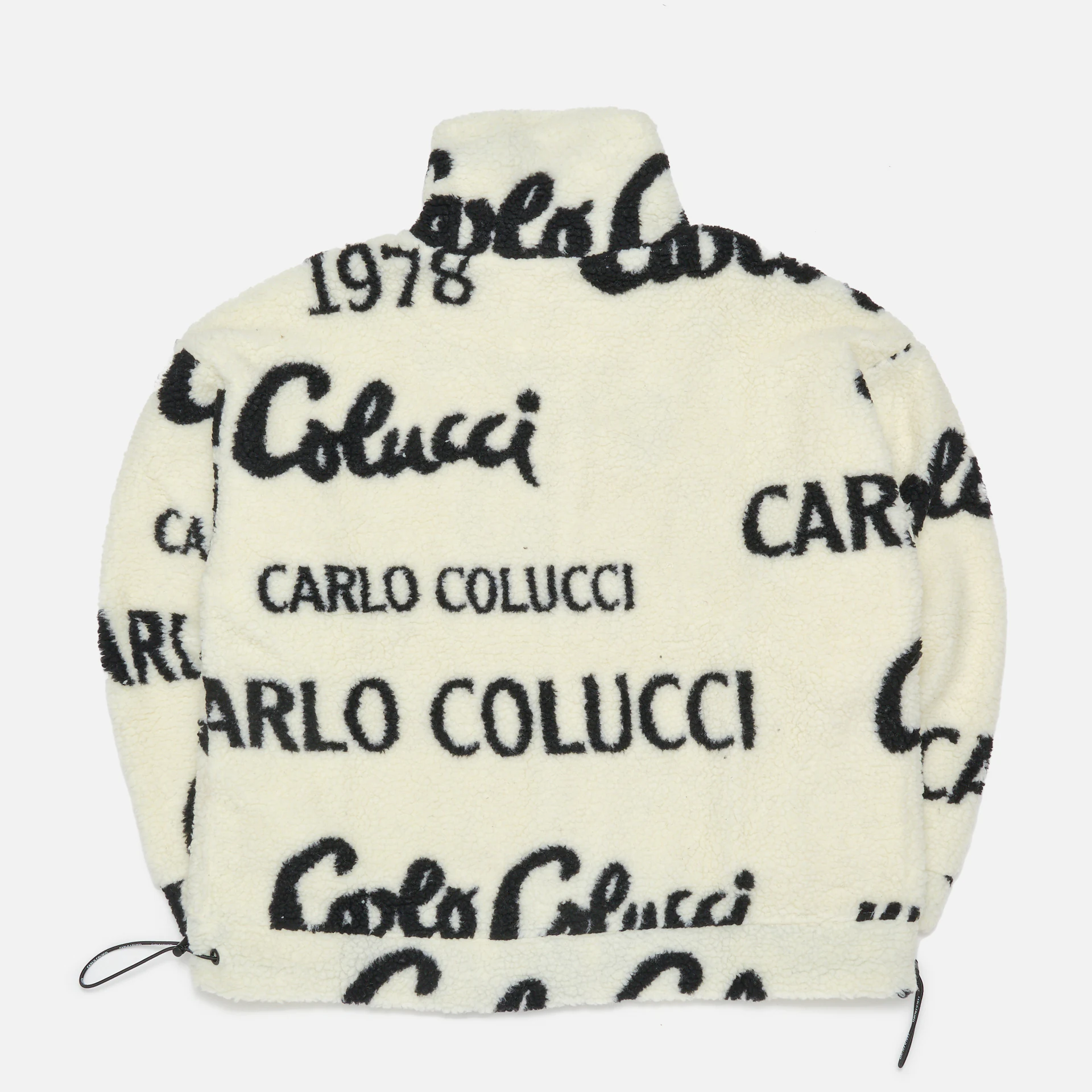 Carlo Colucci Allover Fleece Jacket White/Black