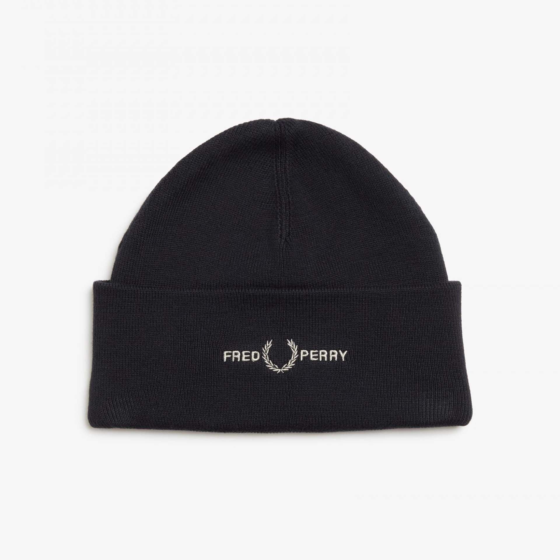 Fred Perry Graphic Beanie Black