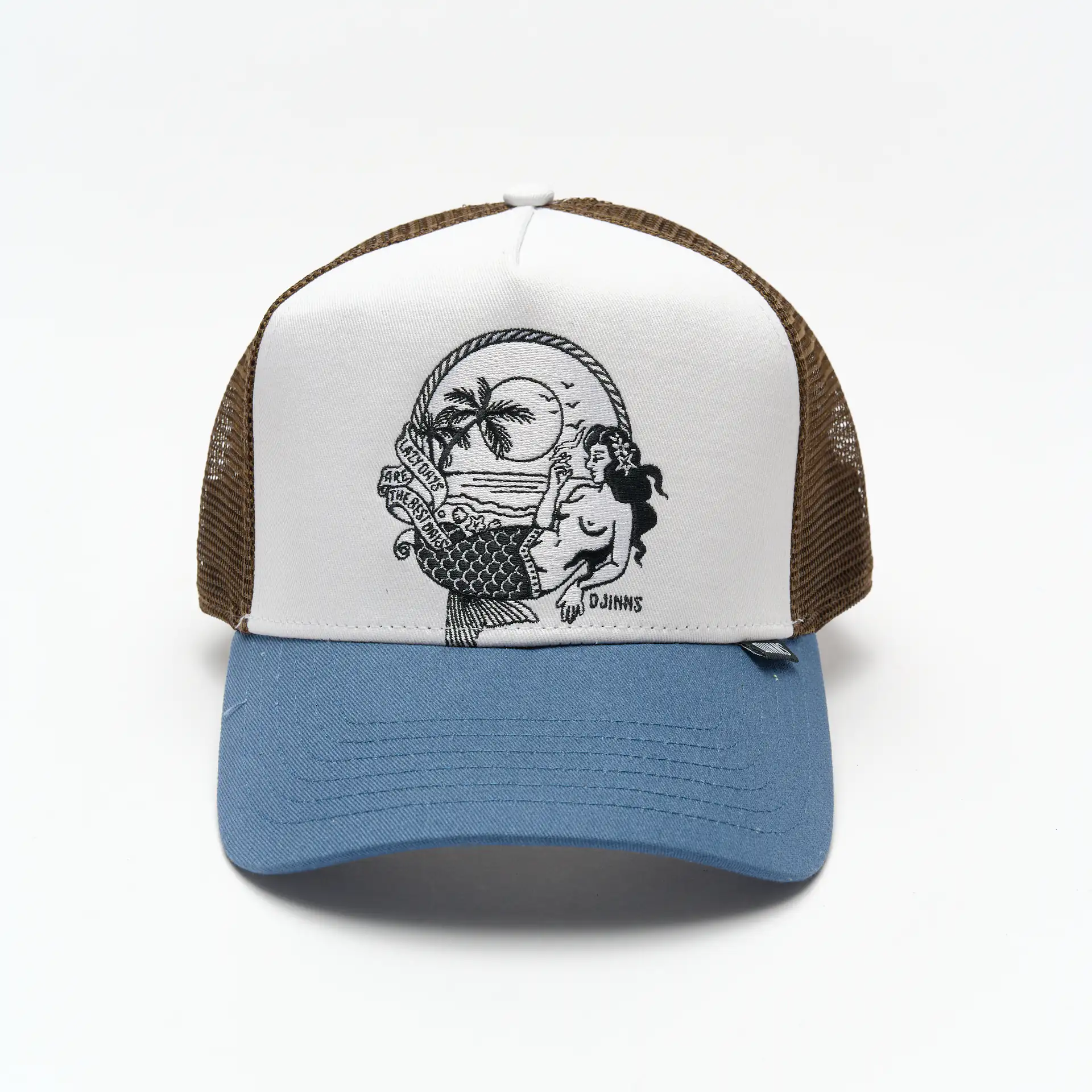 DJINNS Trucker Cap HFT Lazy Mermaid White/Navy/Brown