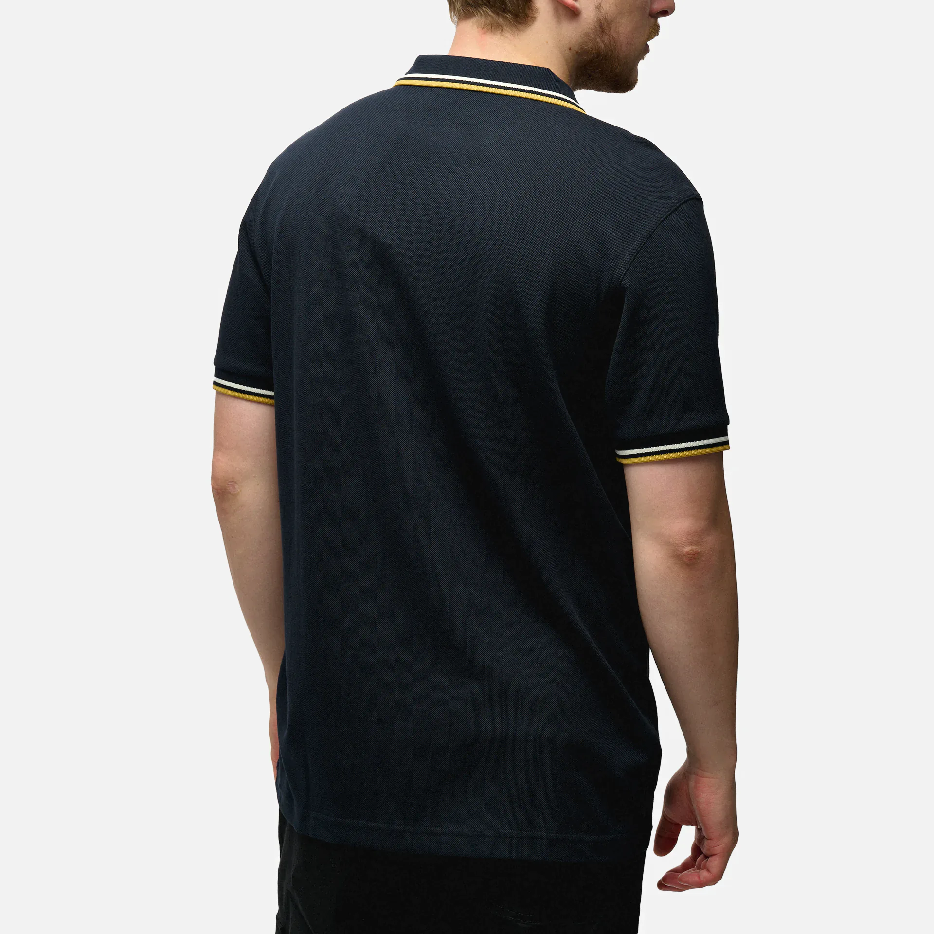 Fred Perry Twin Tipped Polo Shirt Porridge Navy/Ecru/Honeycomb