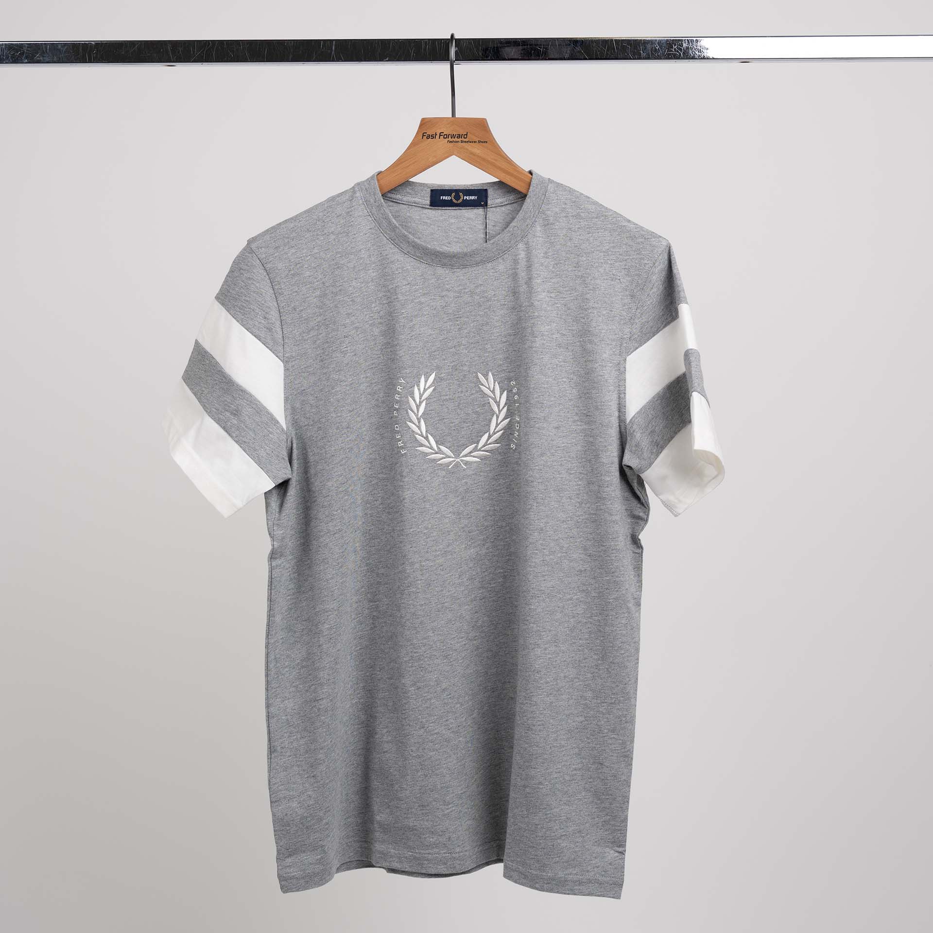 Fred Perry Bold Tipped T-Shirt Steel Marl