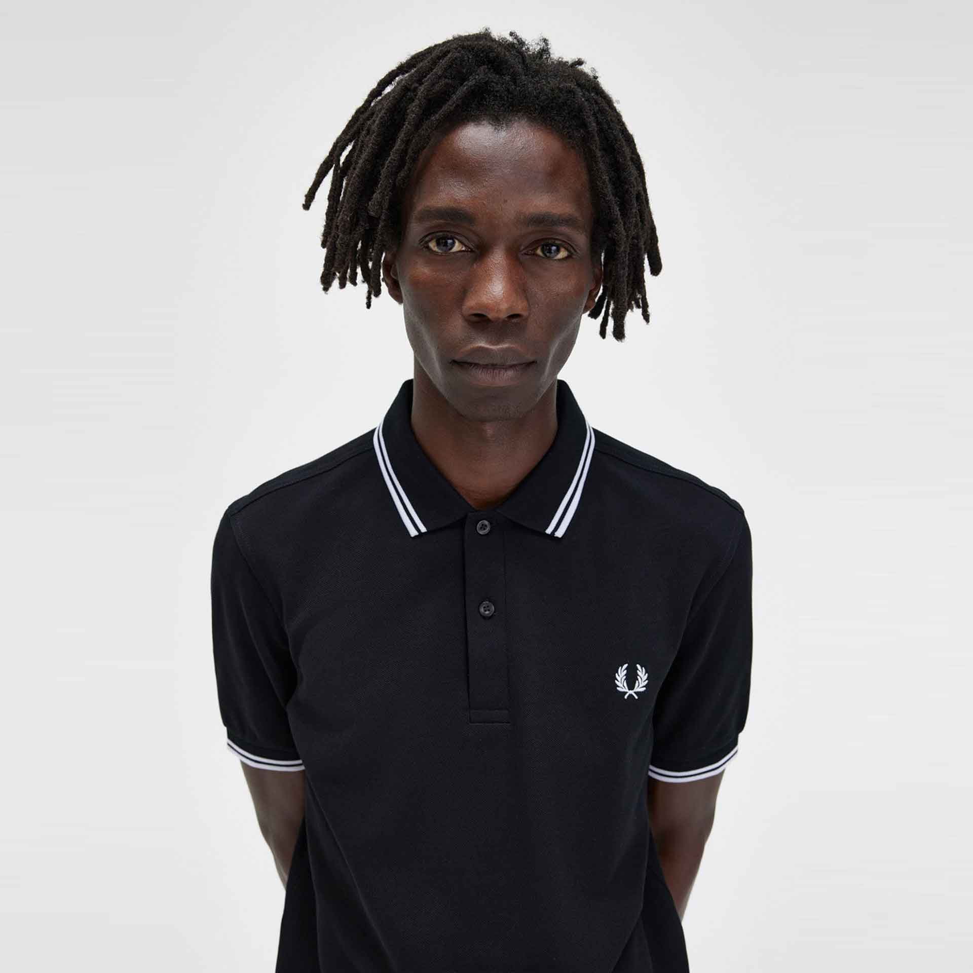 Fred Perry Twin Tipped Polo Shirt Black