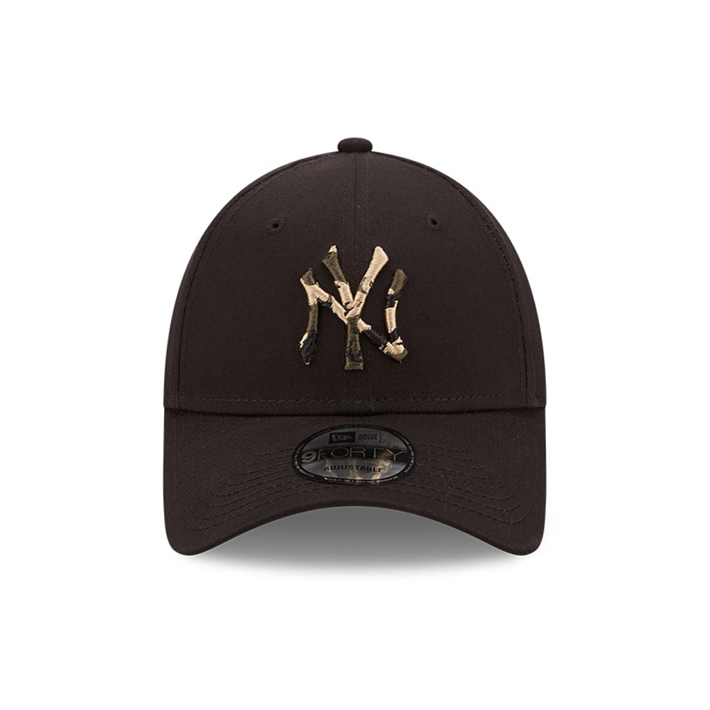 New Era MLB NY Yankees 9Forty Strapback Cap Black/Woodland Camo