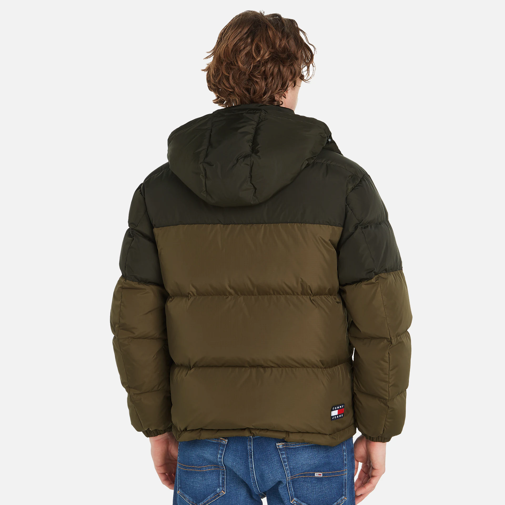 Tommy Jeans Alaska Colorblock Puffer Jacket Drab Olive Green