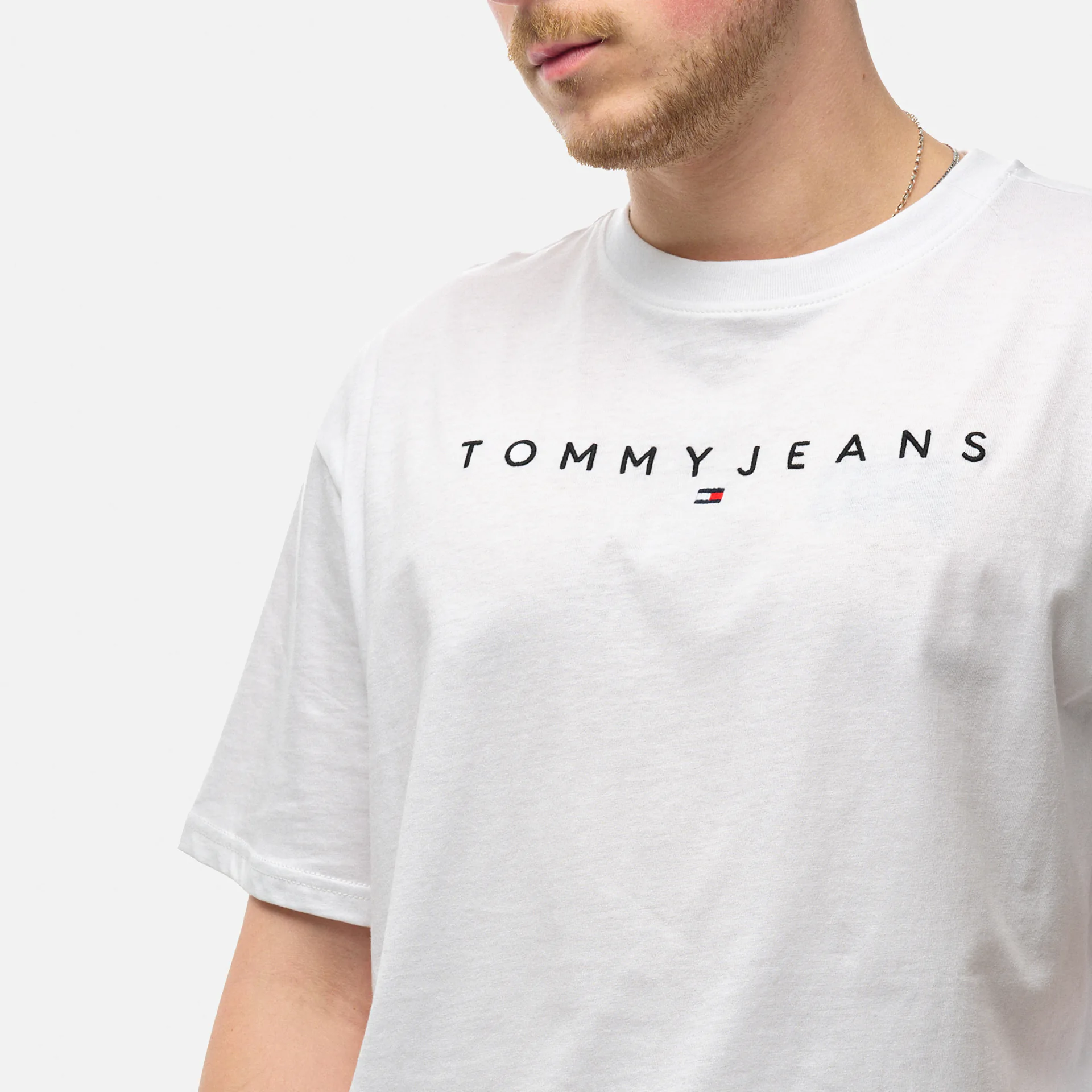 Tommy Jeans Linear Logo T-Shirt White