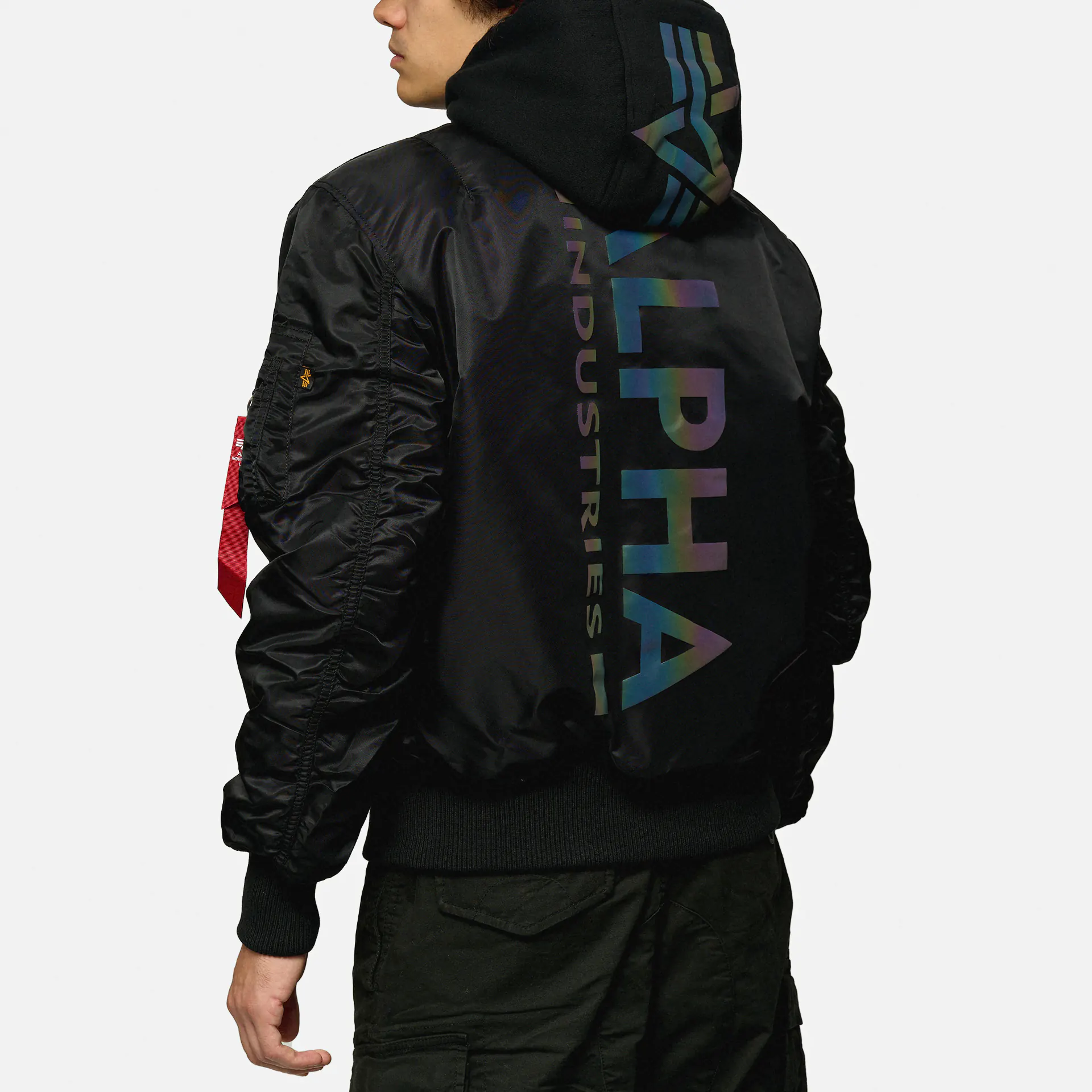 Alpha Industries MA-1 ZH Back Print Jacket Black 