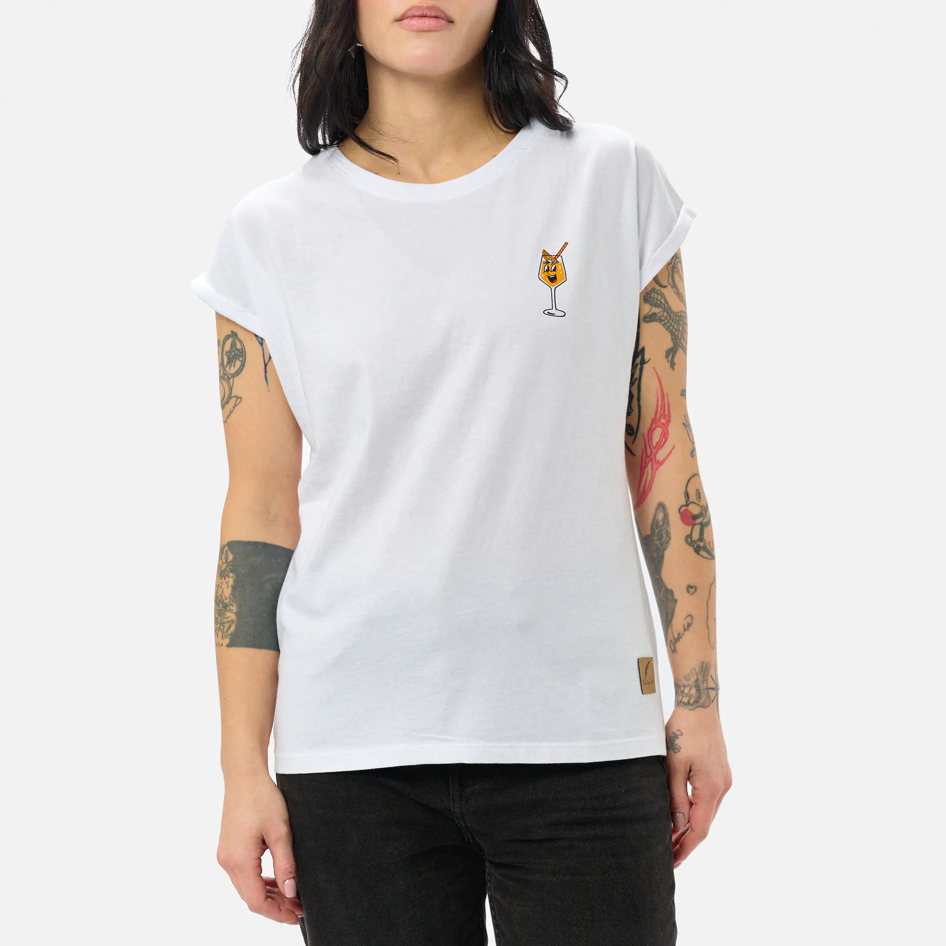 Kleinigkeit Görls Normalfit T-Shirt Happy Spritz White