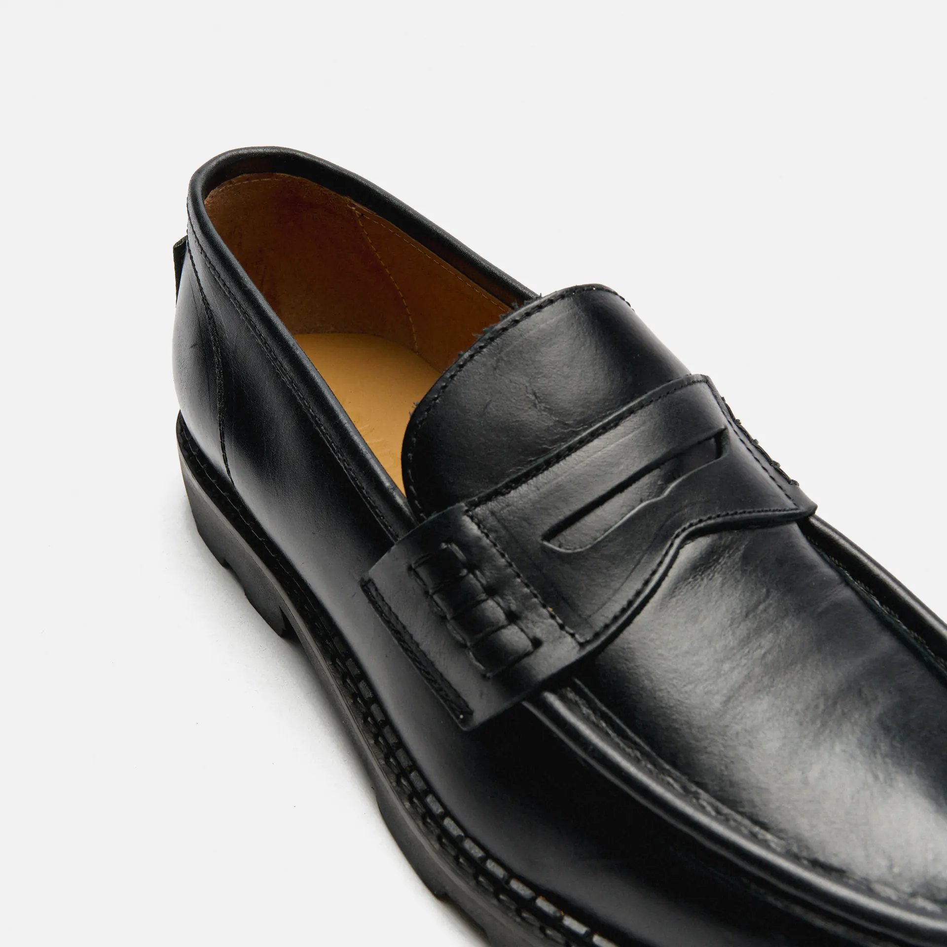 POMPEII Modena Leather Loafer Black