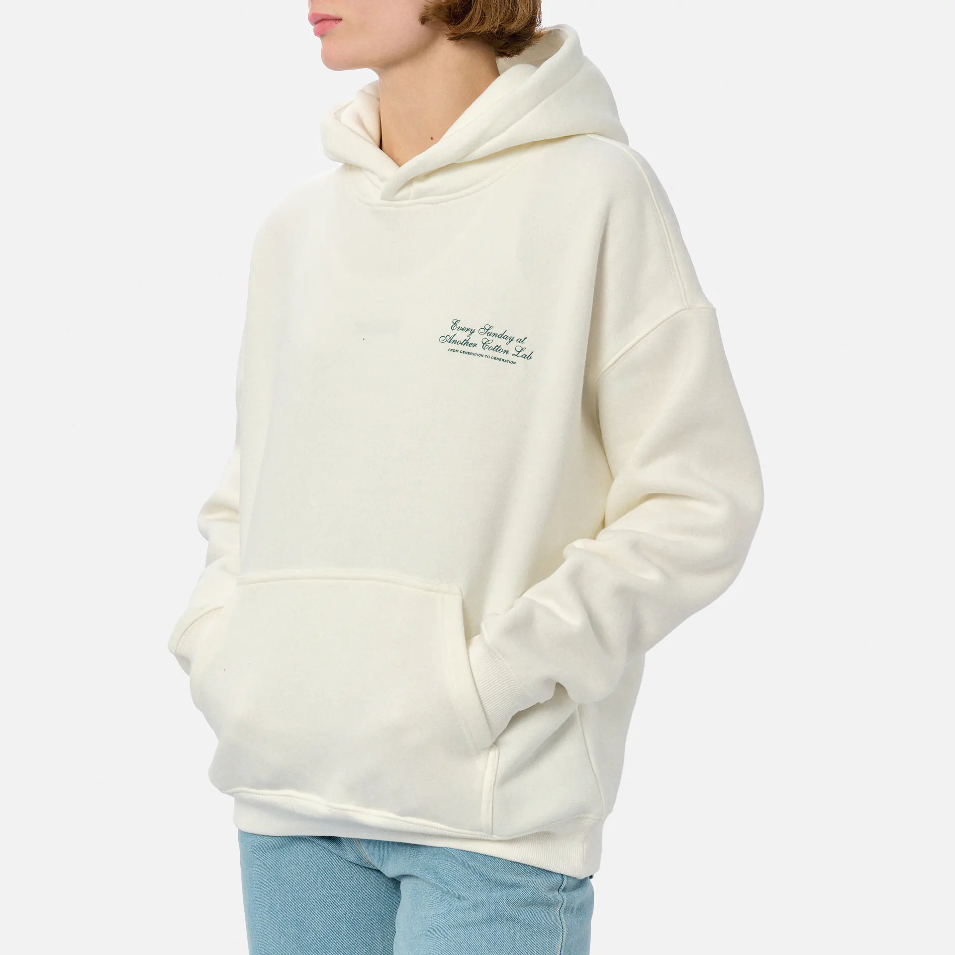 Another Cotton Pie Day Oversized Hoodie White