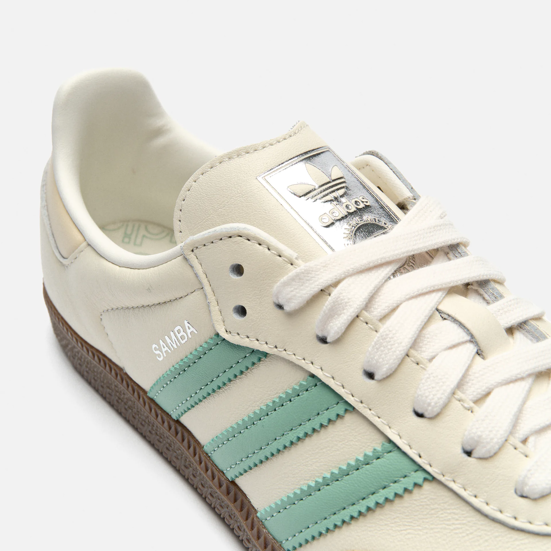 adidas Originals Samba Sneaker OG Cloud White/Hazy Green/Wonder White