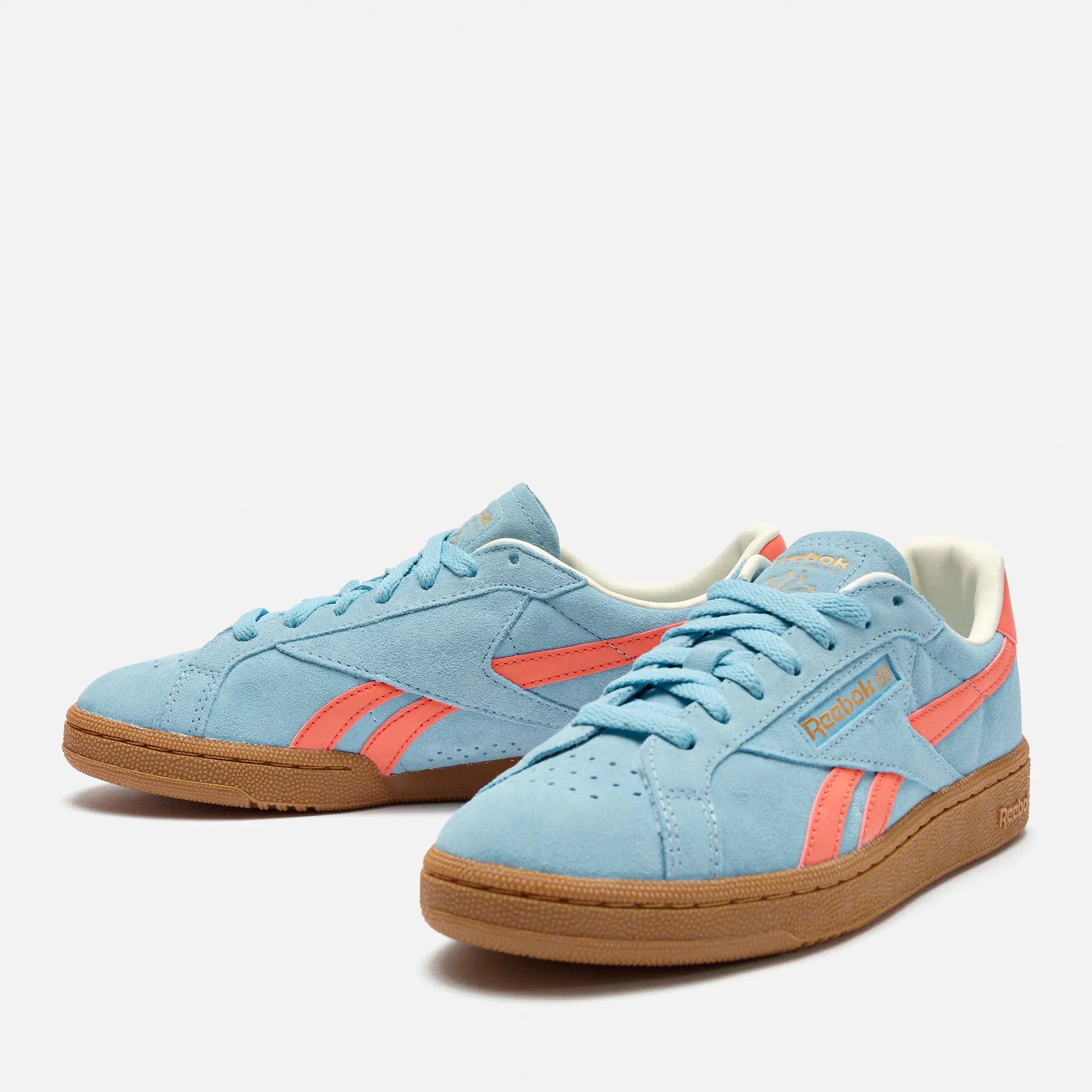 Reebok Club C Grounds UK Sneaker Softblue/Super Charged Coral/Gum