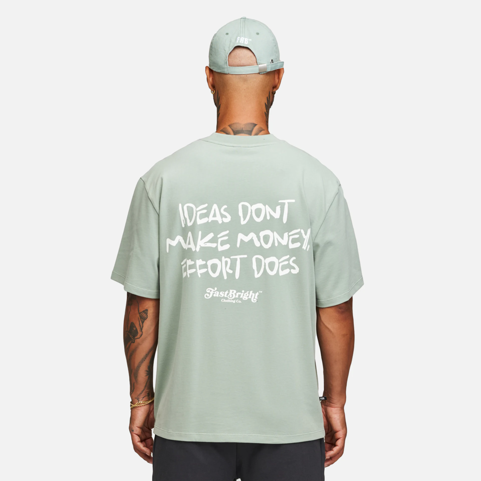 Fast and Bright Effort T-Shirt Slate Grey/Green