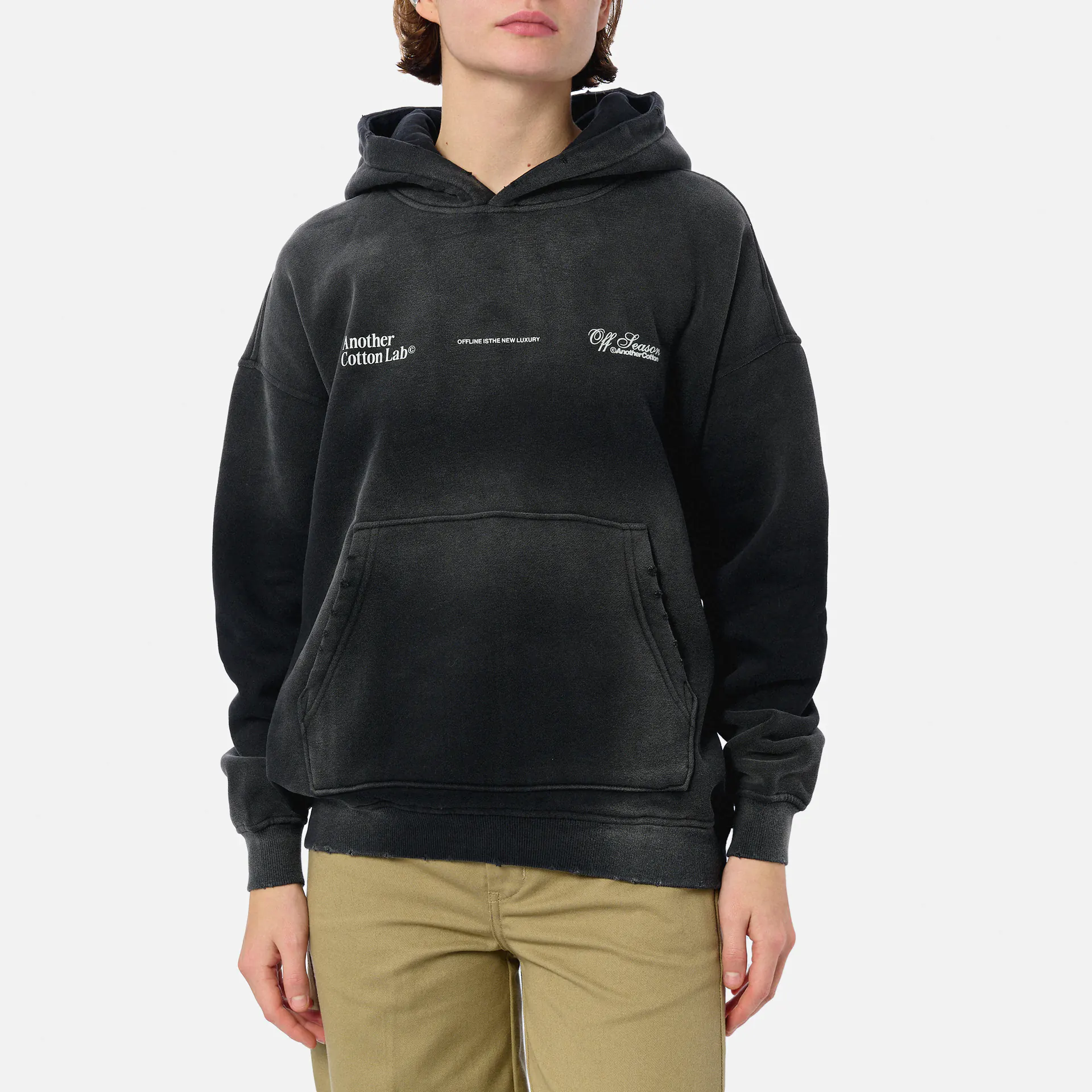 Another Cotton Offline Luxury Oversized Hoodie Black