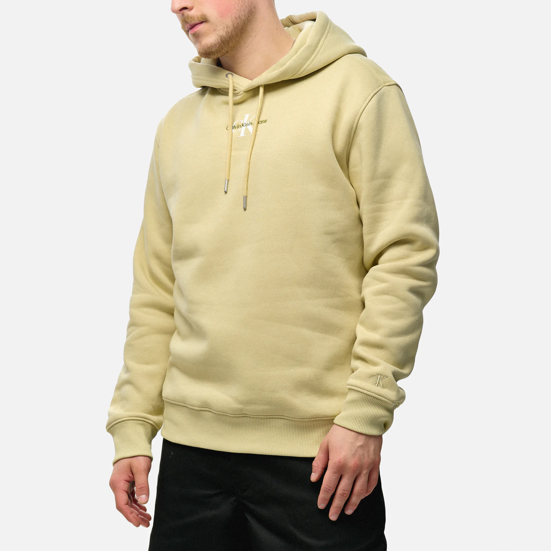 Calvin Klein Jeans Monologo Hoodie Green Haze