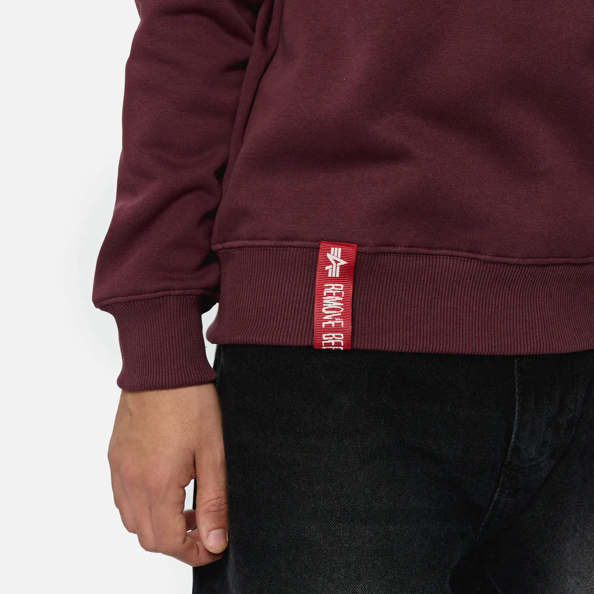 Alpha Industries Basic Sweater Small Logo Deep Maroon