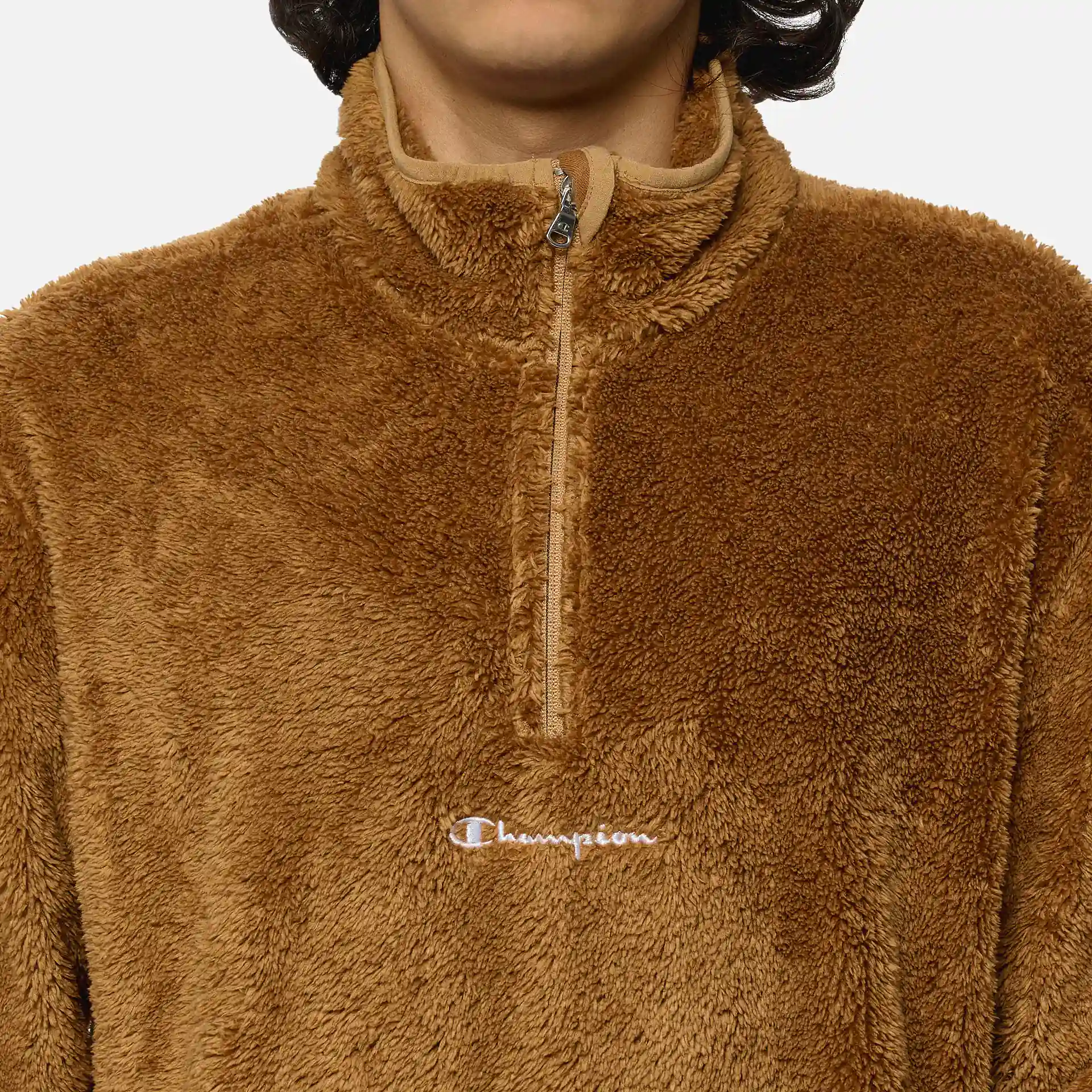 Champion Half Zip Top Brown