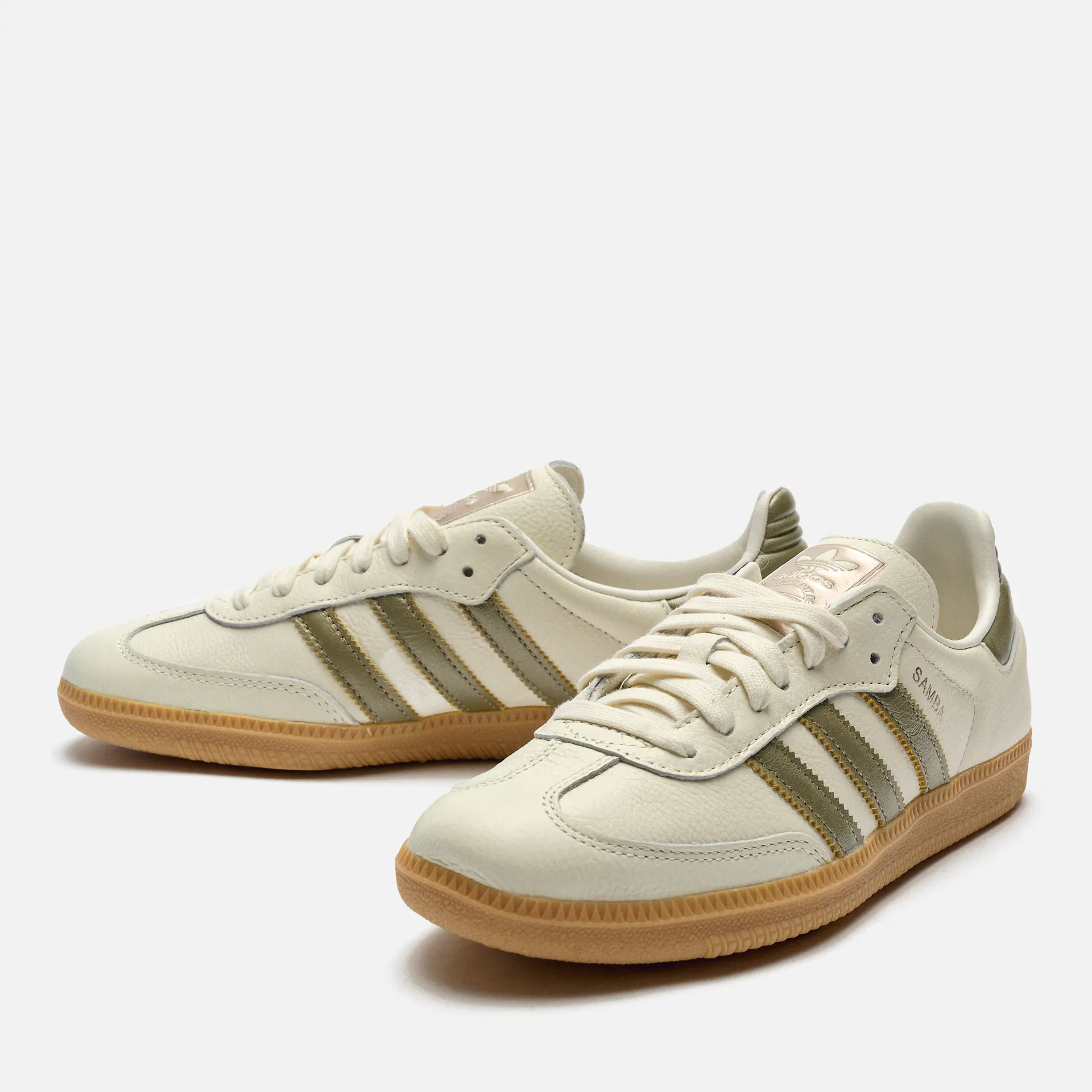 adidas Originals Samba OG Sneaker Off White/Cyber Metallic/Wonder Gold Metallic