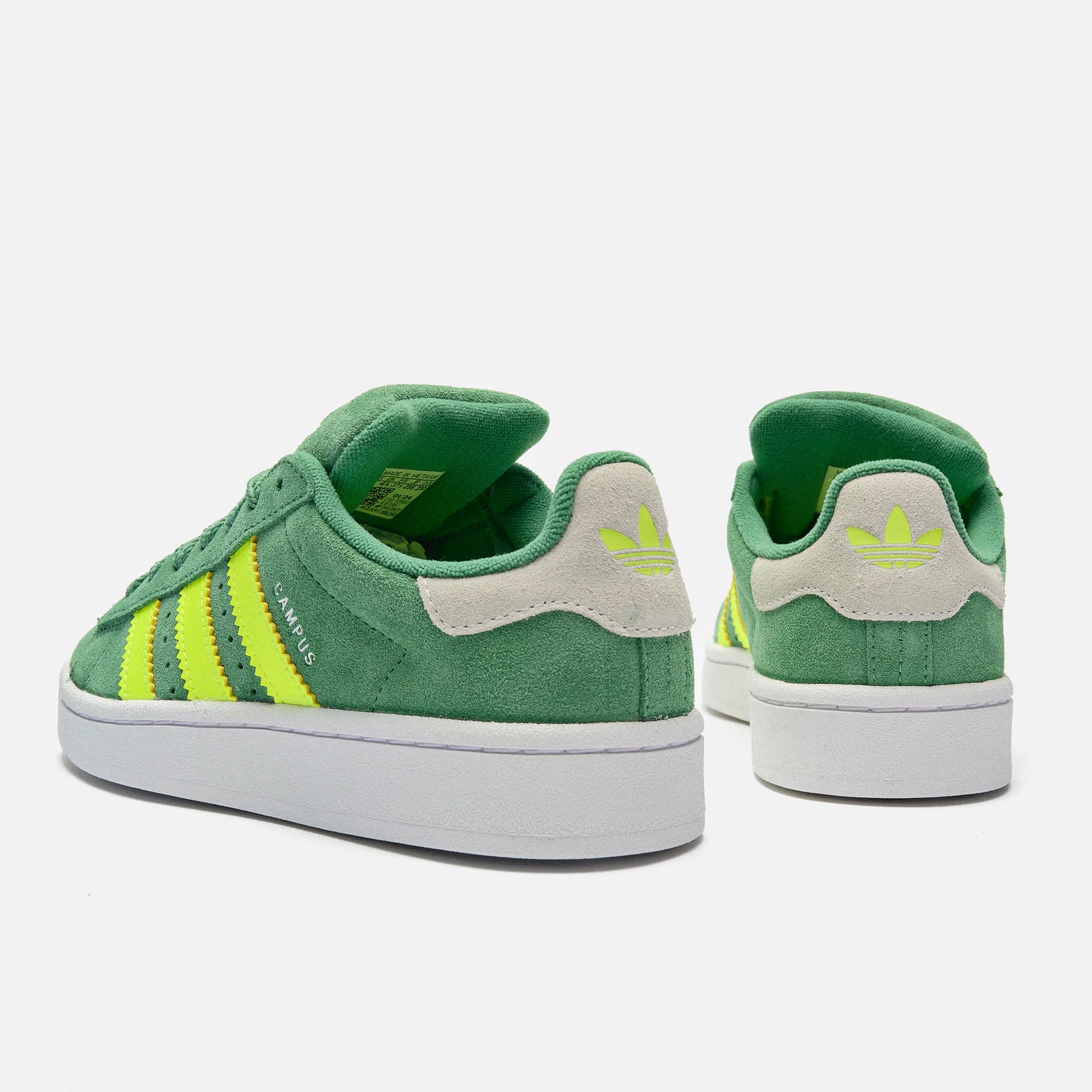 adidas Originals Campus 00s Sneaker J Preloved Green Solar Yellow Footwear White