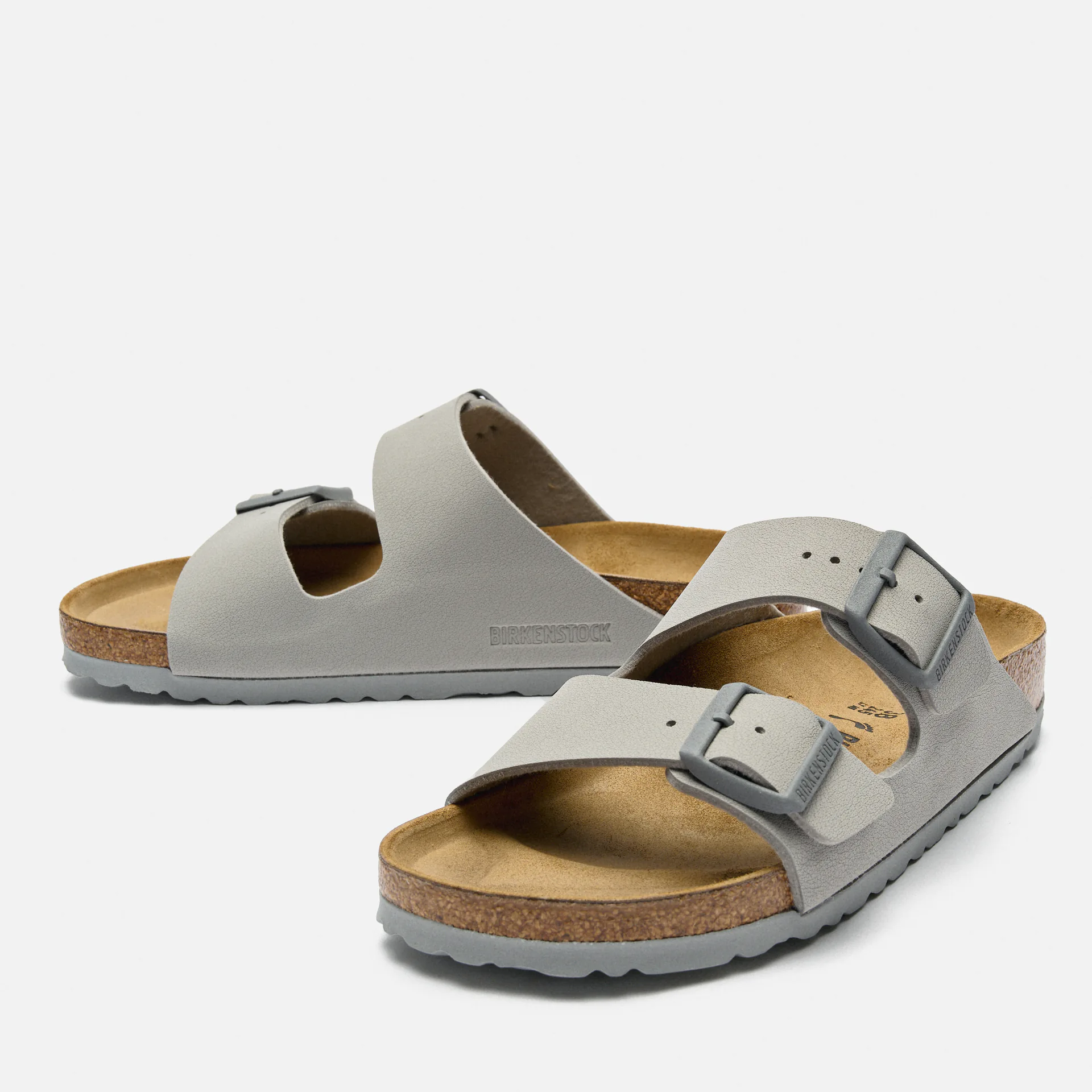 Birkenstock Arizona Narrow Birko-Flor Sandals Stone Coin