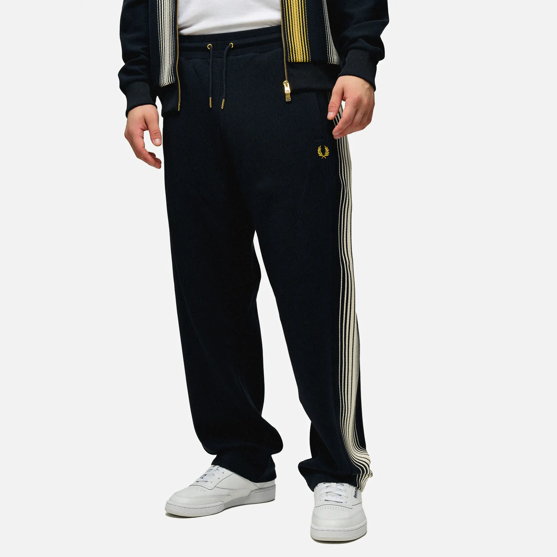 Fred Perry Ombre Stripe Track Pants Navy