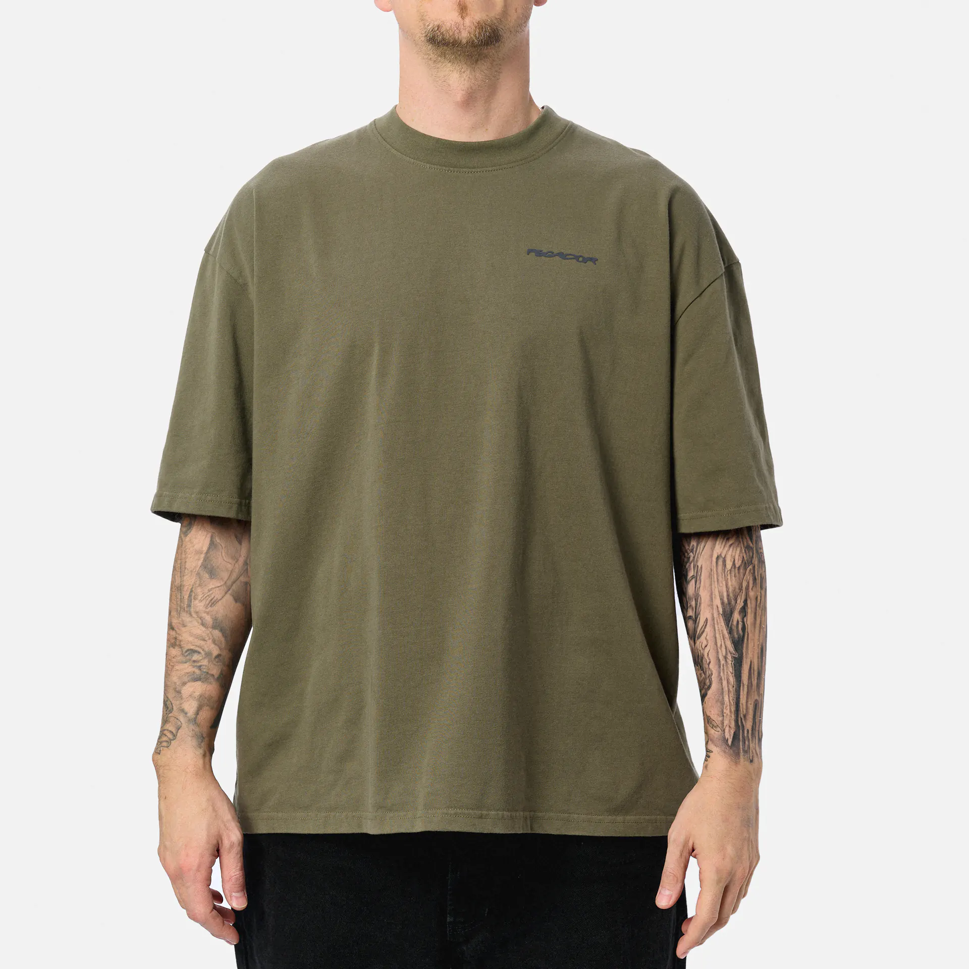 PEGADOR Allis Oversized Tee Washed Faded Olive