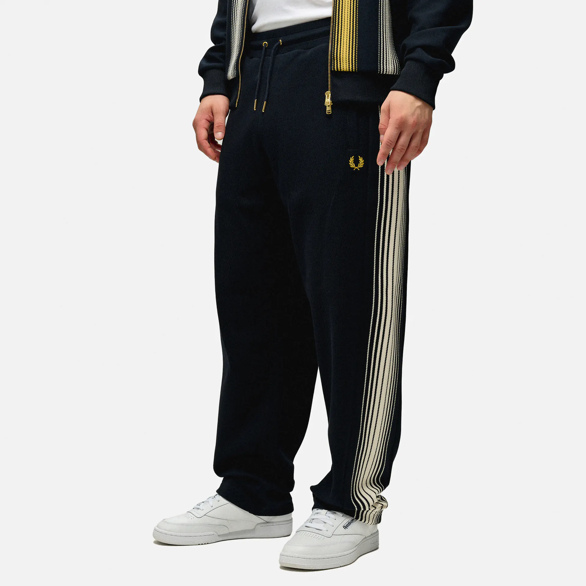 Fred Perry Ombre Stripe Track Pants Navy