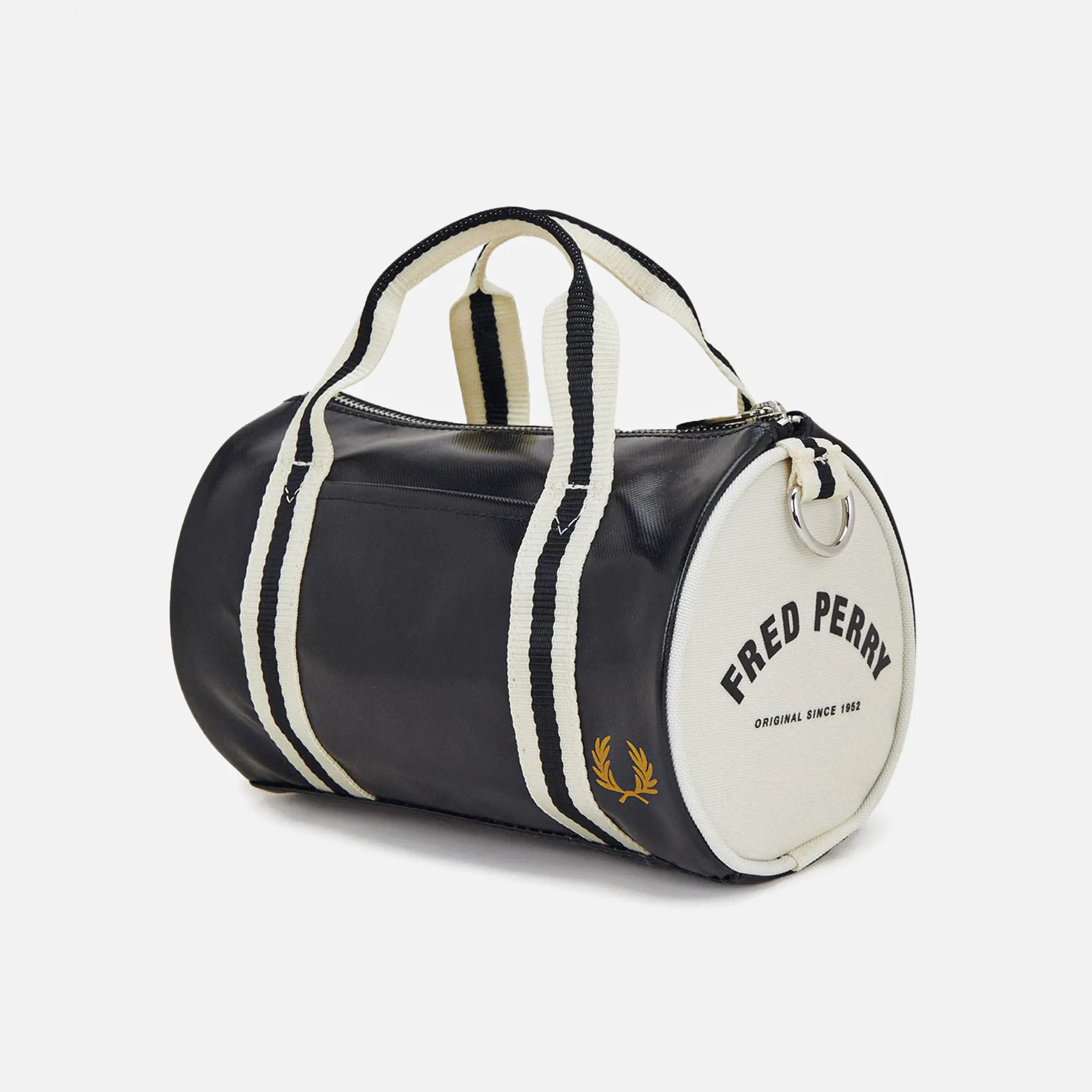 Fred Perry Classic Mini Barrel Bag Black/Ecru