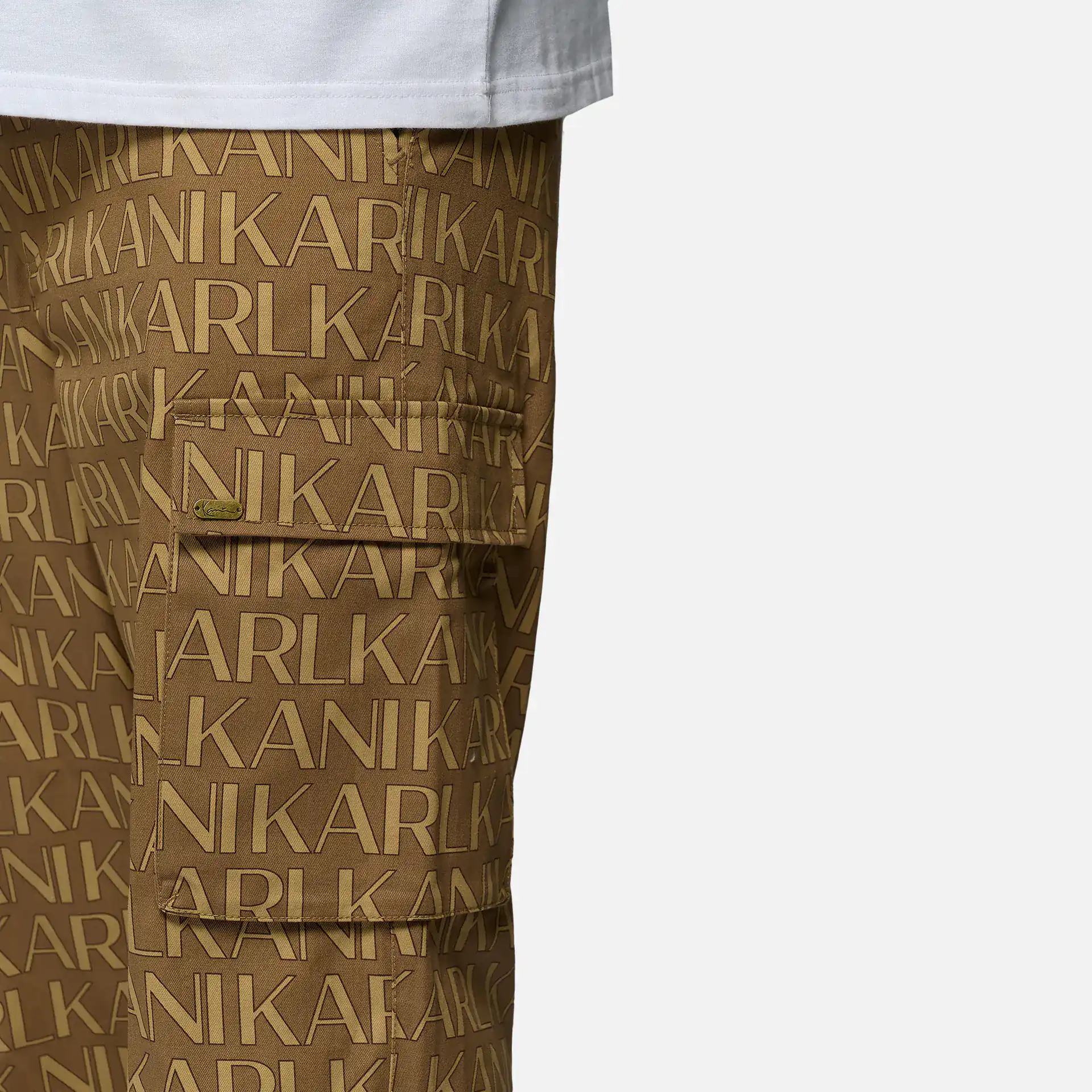 Karl Kani AOP Cargo Pants Light Sand