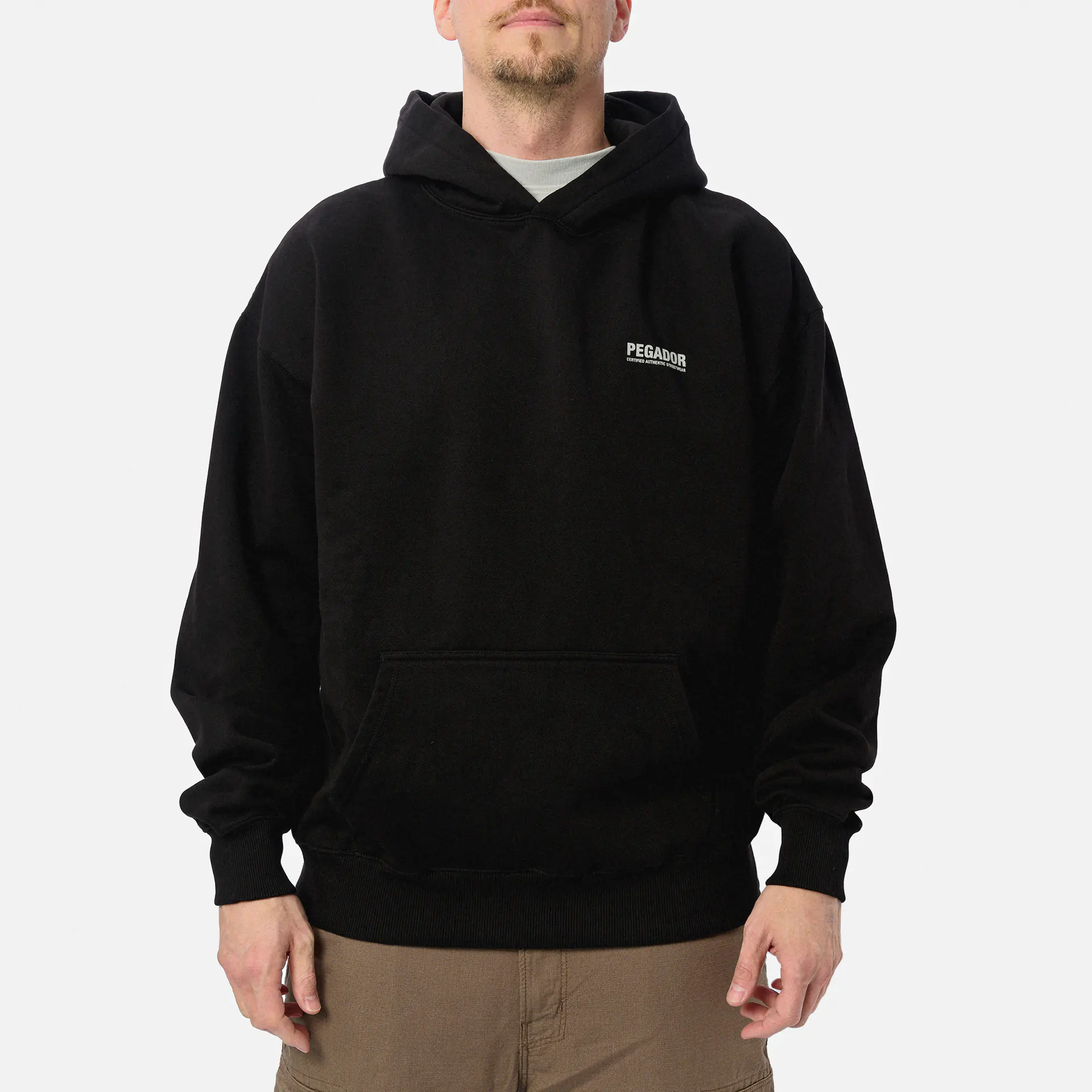 PEGADOR Clinton Oversized Hoodie Washed Black